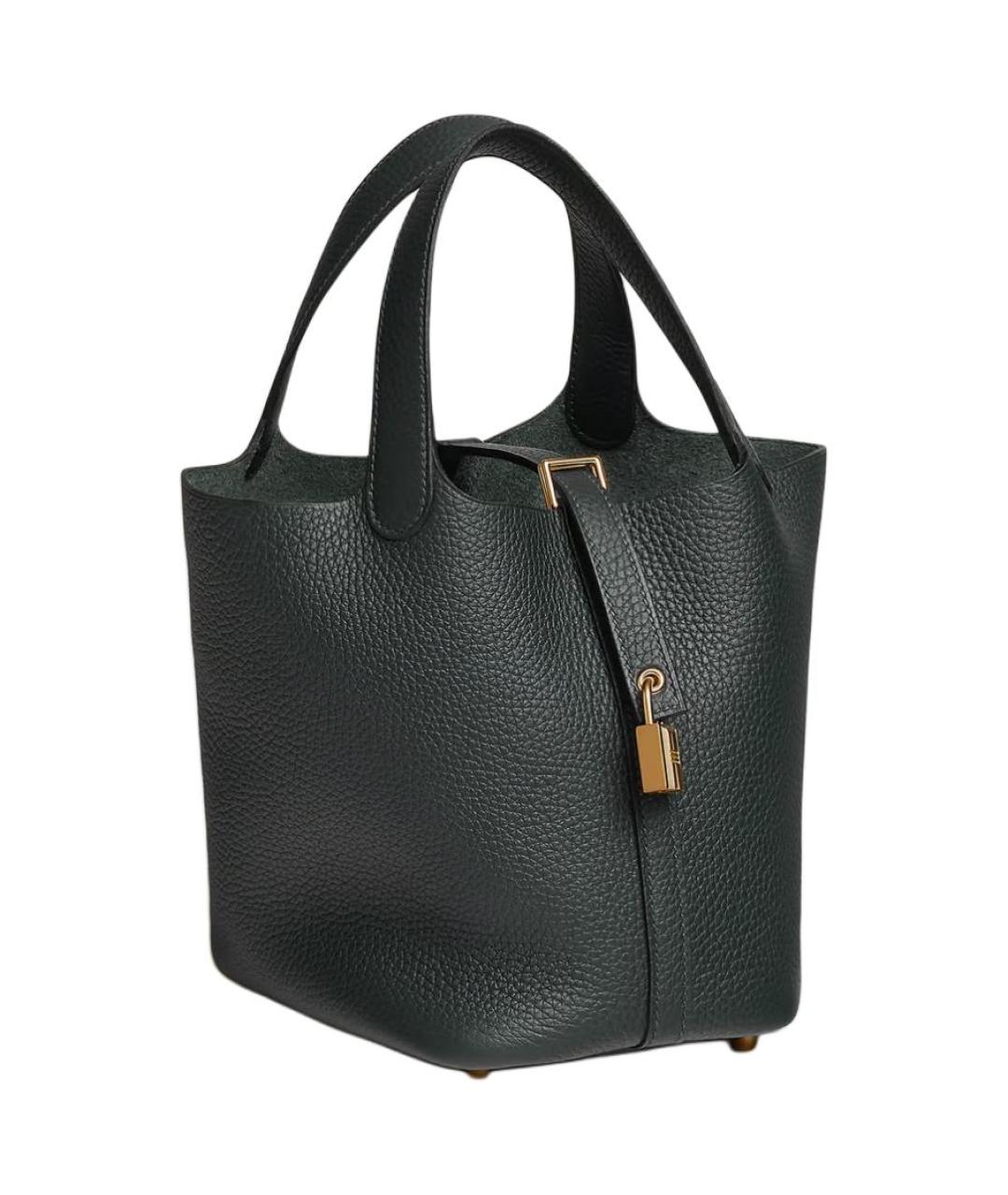 HERMES Черная кожаная сумка через плечо, фото 2