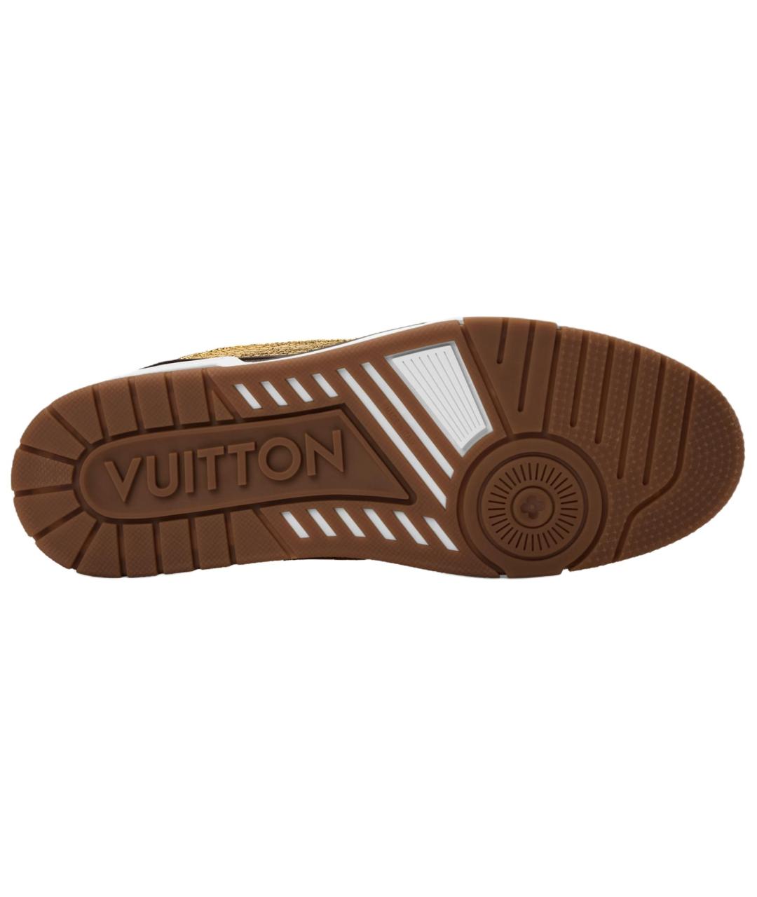 LOUIS VUITTON Золотые низкие кроссовки / кеды, фото 5