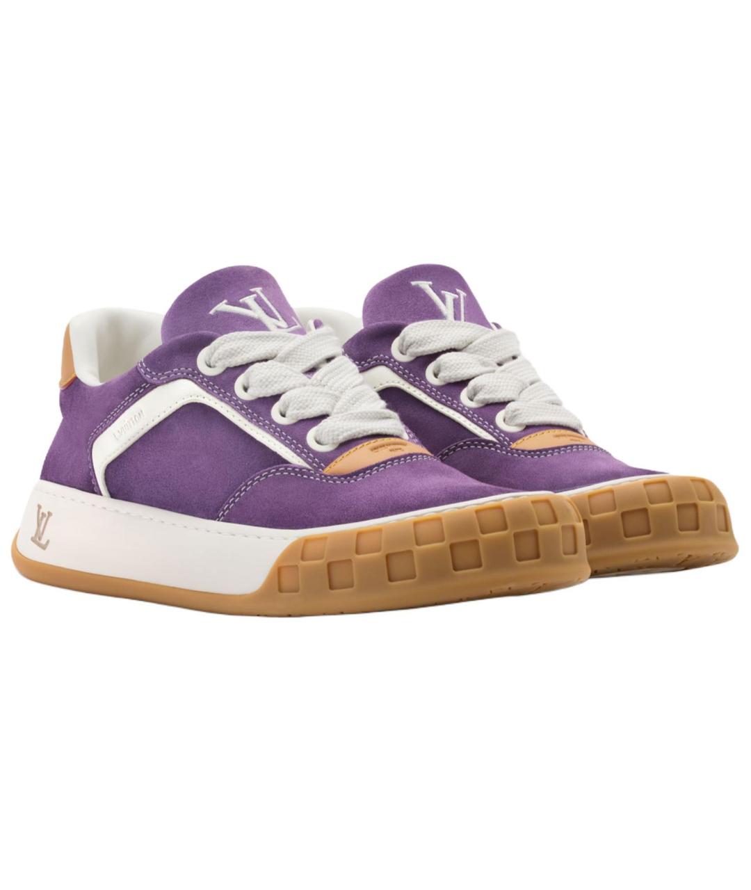 LOUIS VUITTON Фиолетовые кроссовки, фото 3