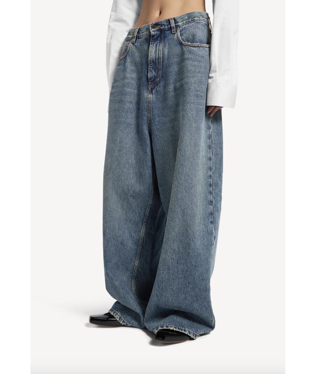 BALENCIAGA Синие хлопковые прямые джинсы, фото 5