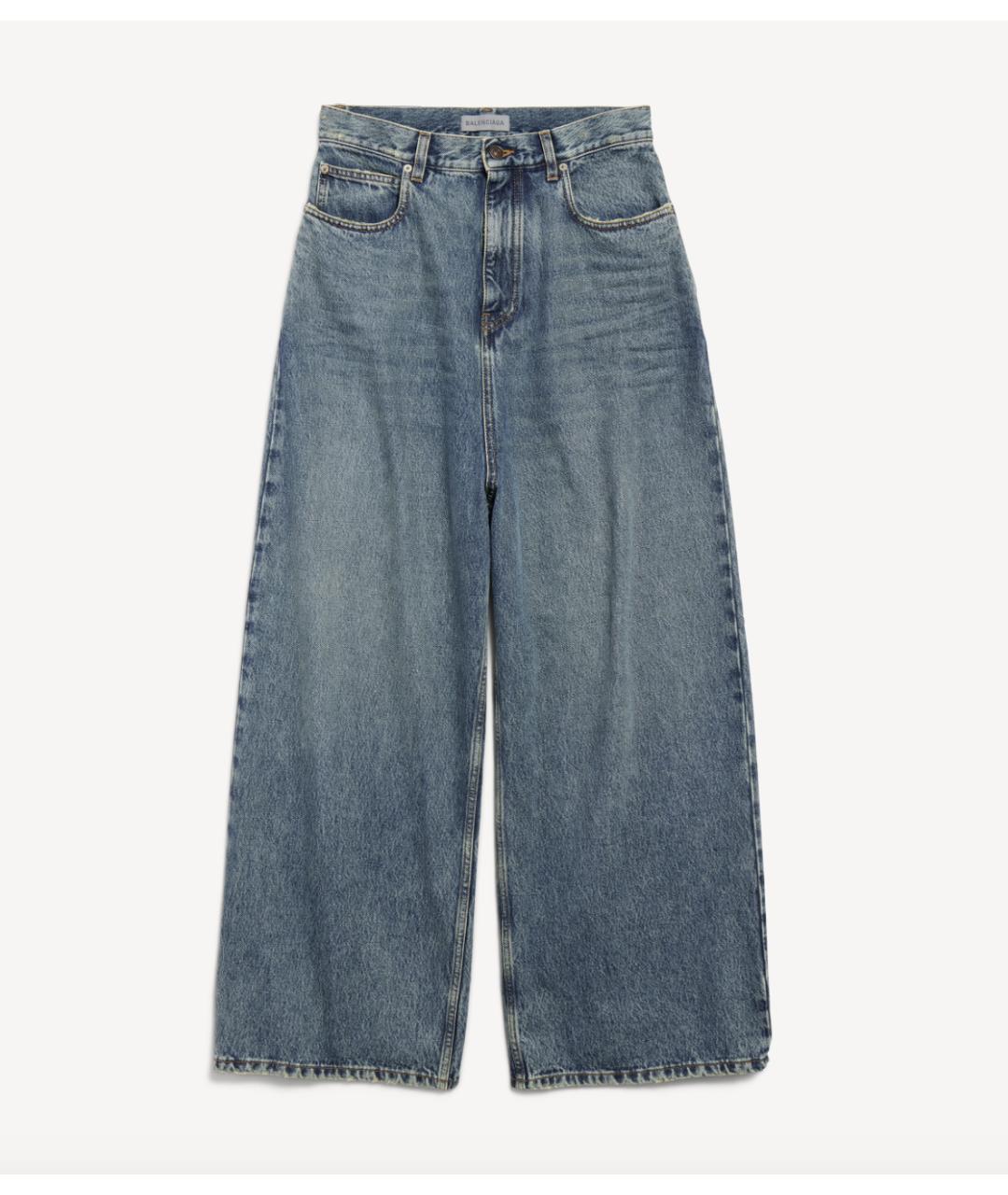 BALENCIAGA Синие хлопковые прямые джинсы, фото 7