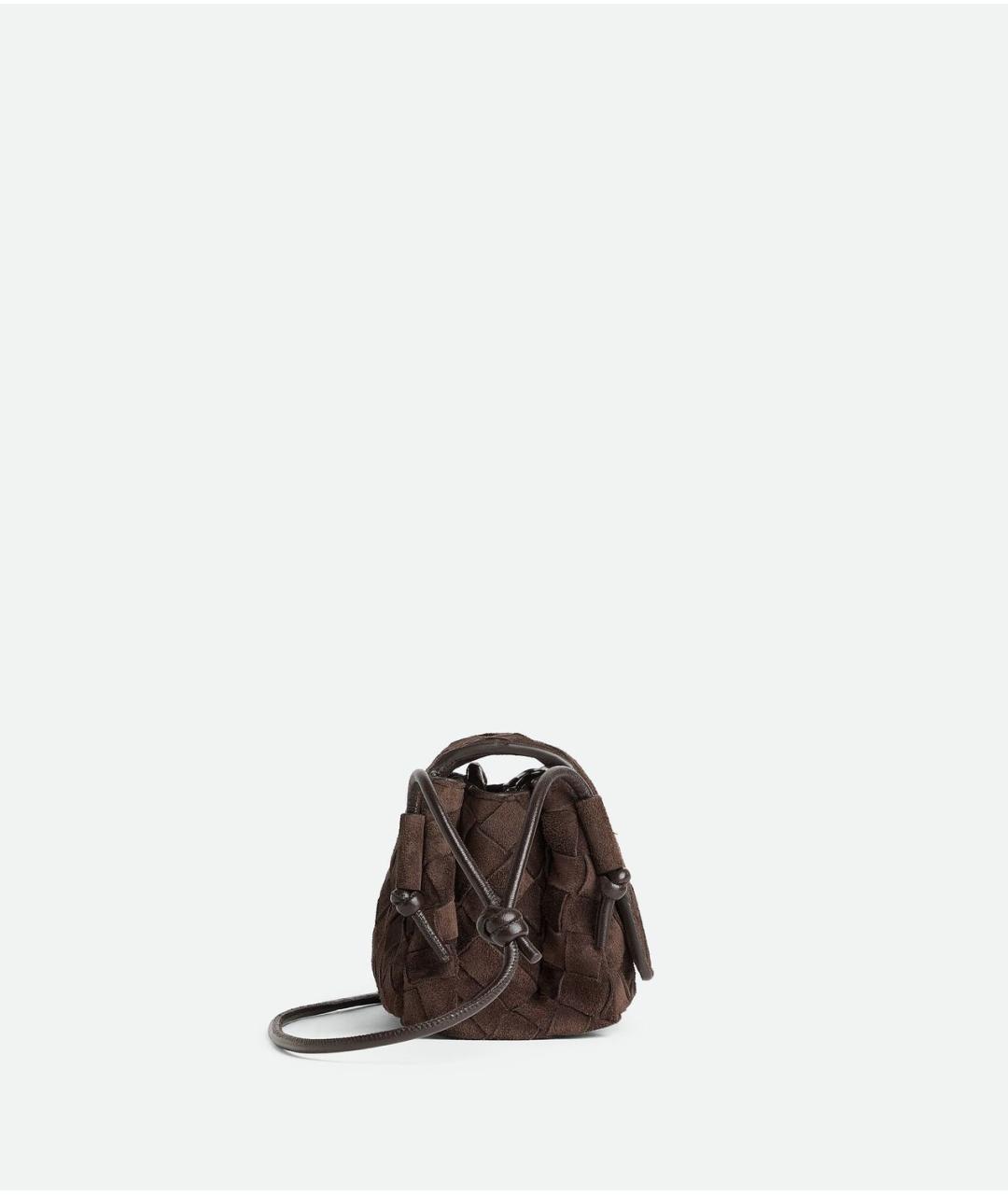 BOTTEGA VENETA Коричневая замшевая сумка через плечо, фото 3