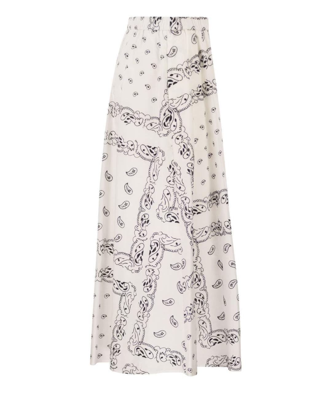 WEEKEND MAX MARA Белая хлопковая юбка миди, фото 3