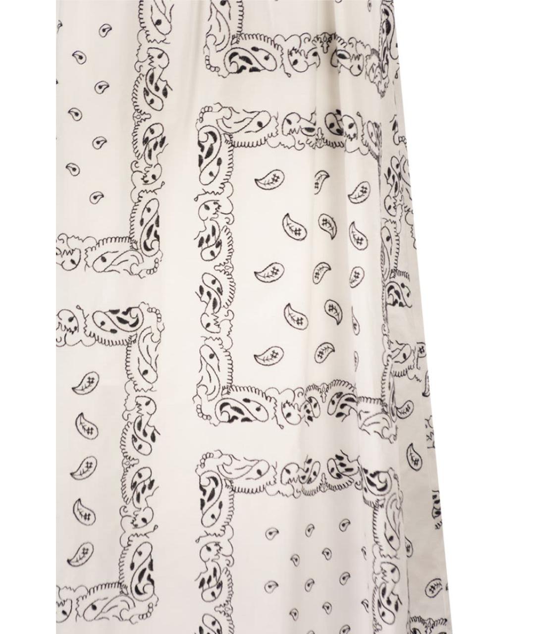 WEEKEND MAX MARA Белая хлопковая юбка миди, фото 4