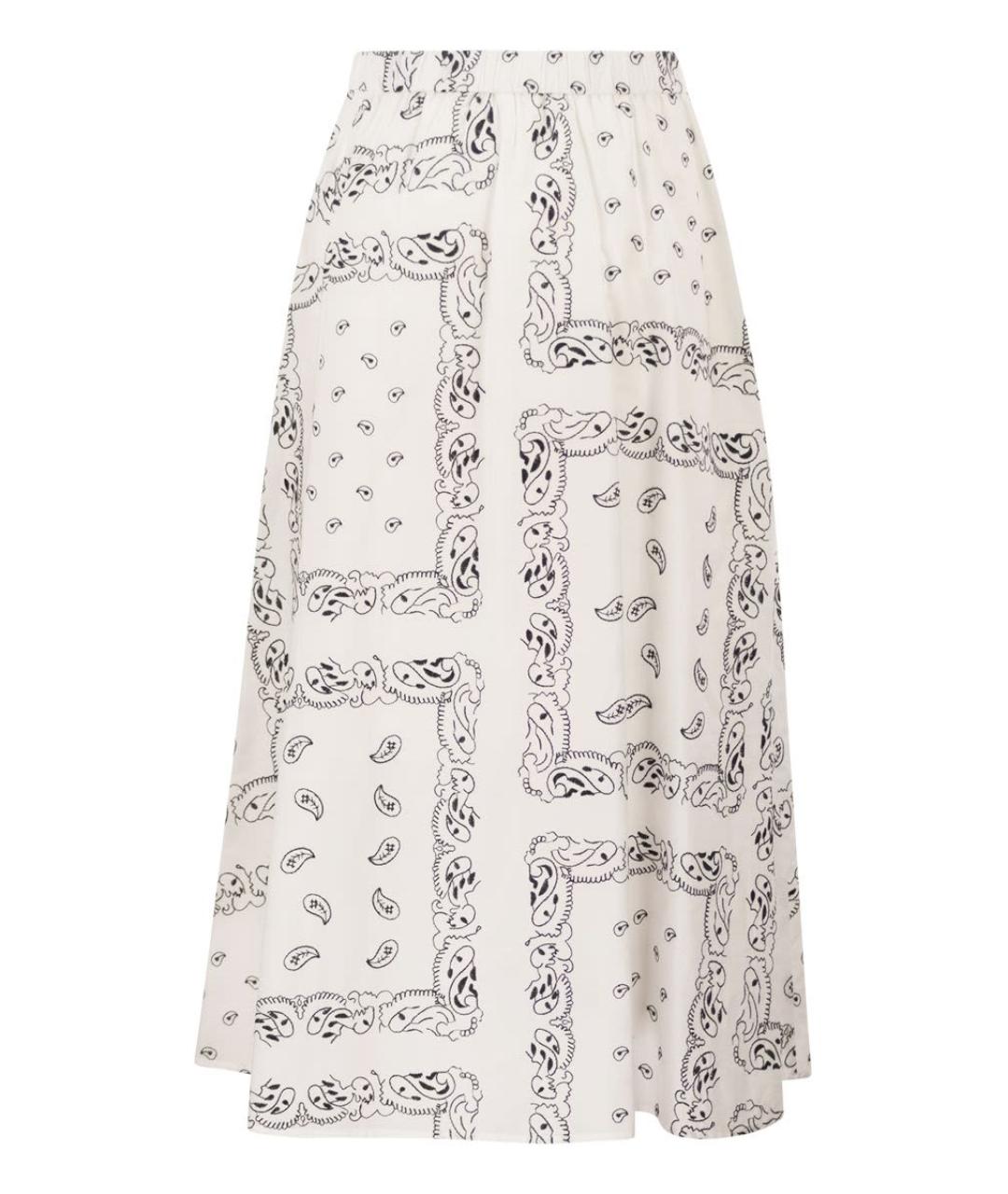 WEEKEND MAX MARA Белая хлопковая юбка миди, фото 2