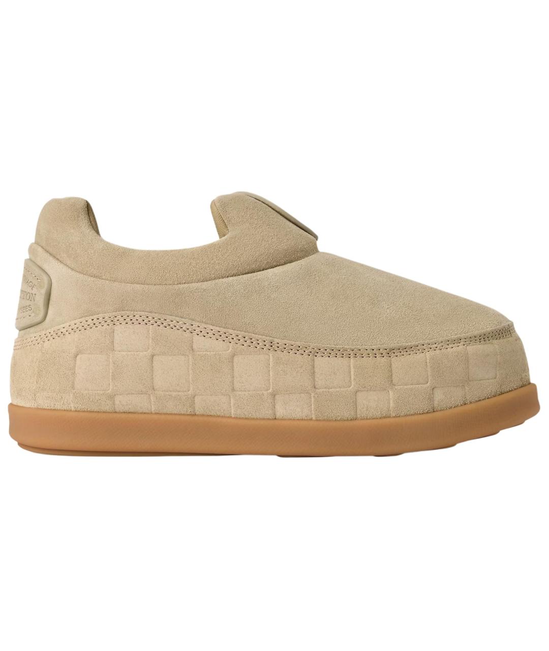 LOUIS VUITTON Бежевые замшевые ботинки, фото 1