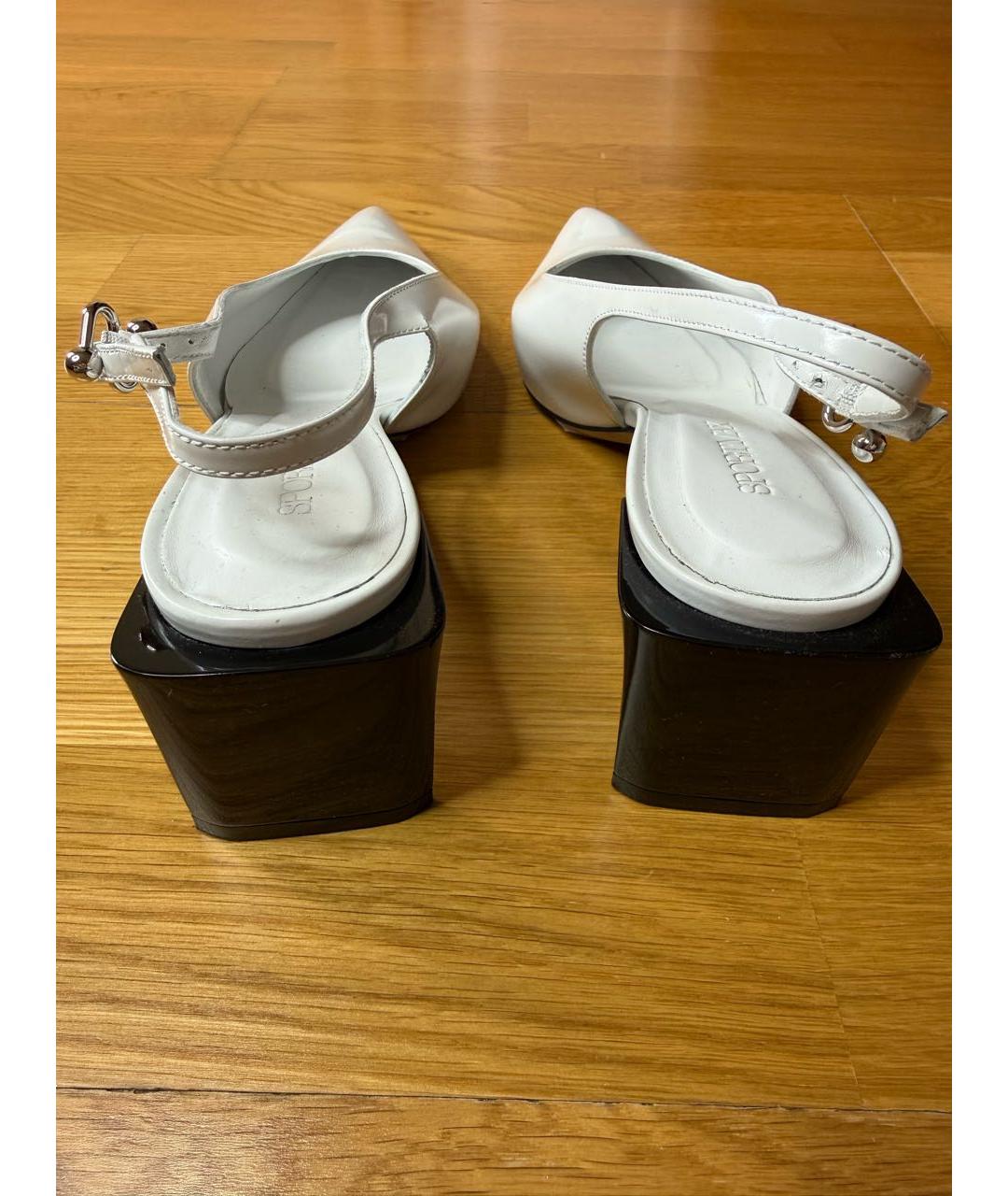 SPORTMAX Белые туфли из лакированной кожи, фото 4