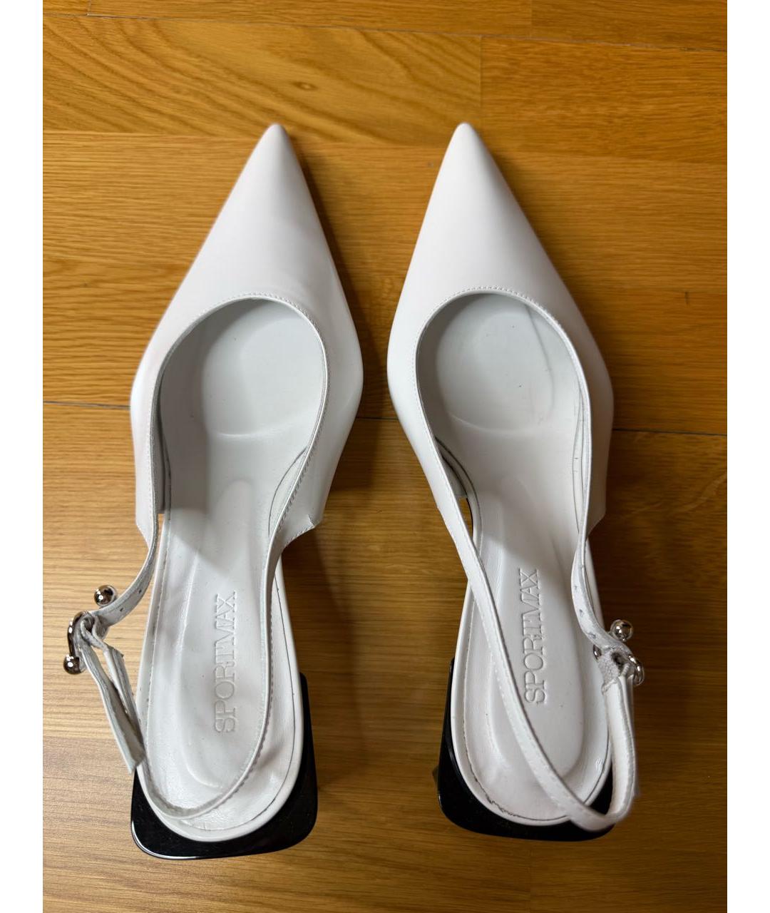 SPORTMAX Белые туфли из лакированной кожи, фото 2