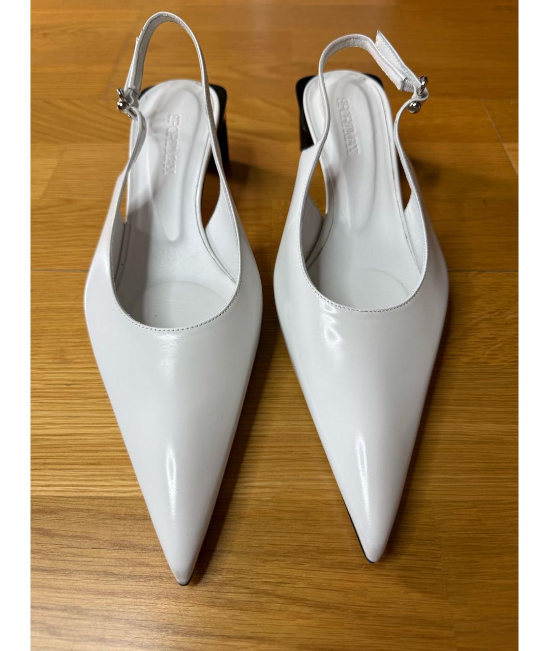 SPORTMAX Белые туфли из лакированной кожи, фото 3