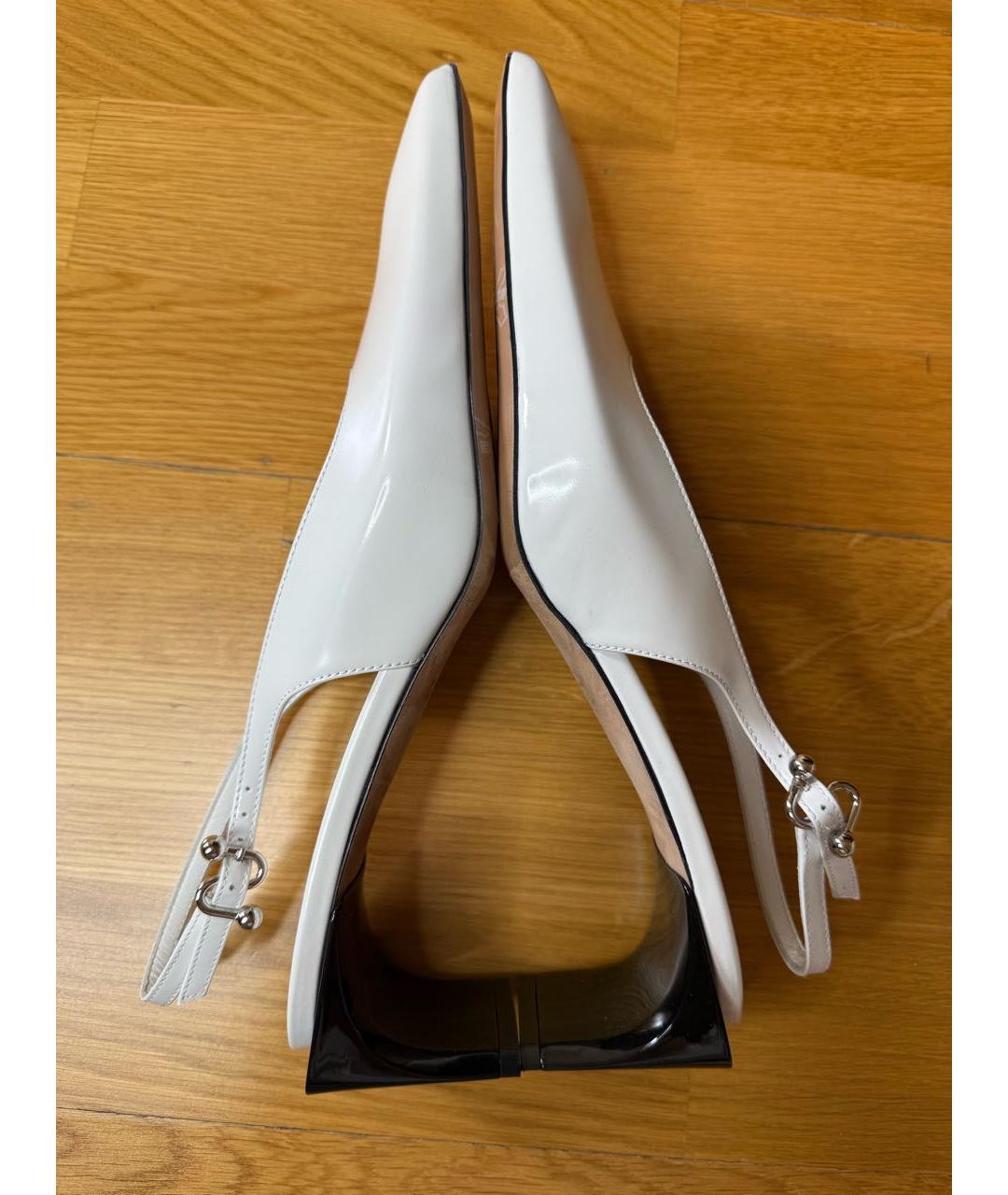 SPORTMAX Белые туфли из лакированной кожи, фото 8
