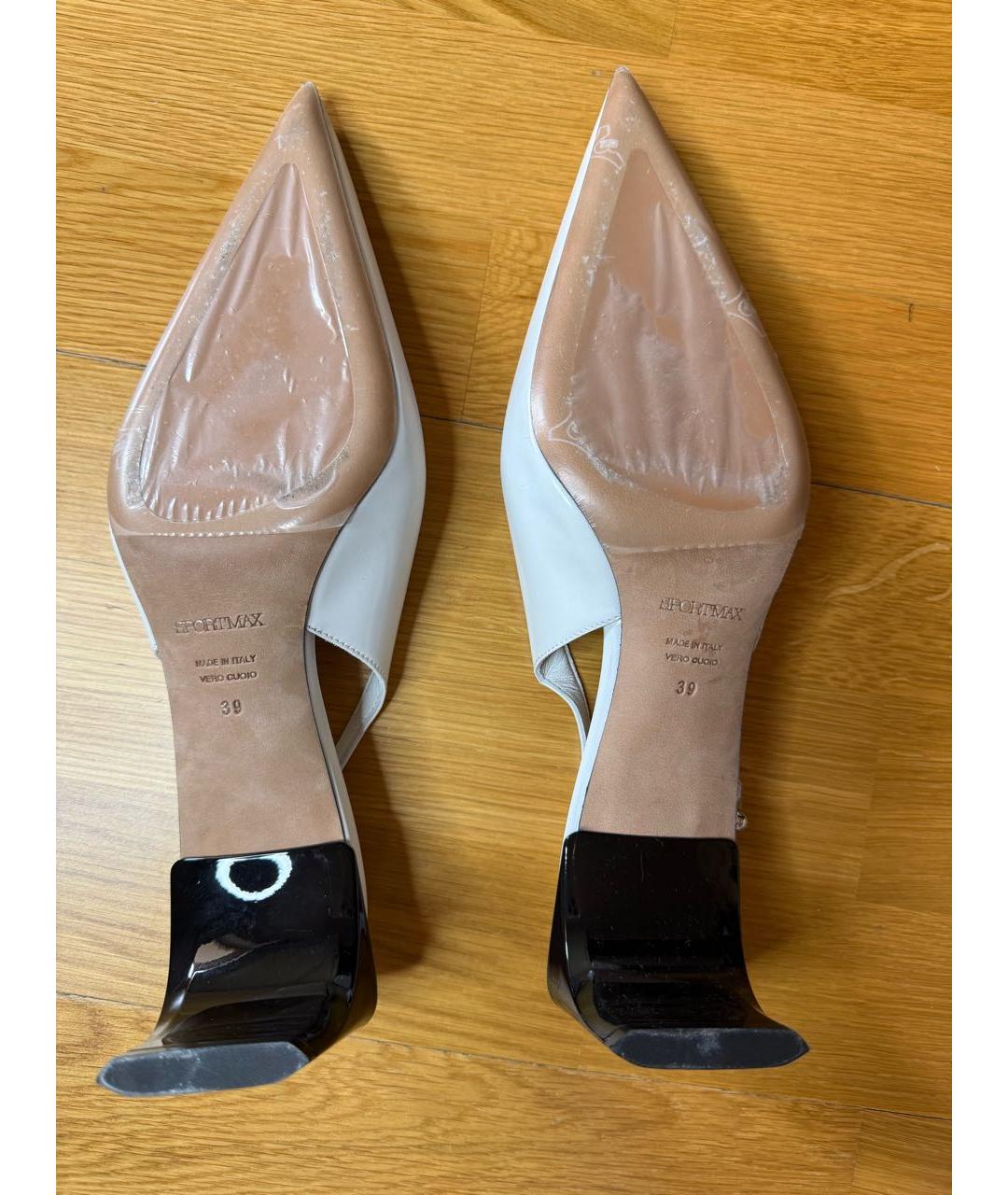 SPORTMAX Белые туфли из лакированной кожи, фото 6