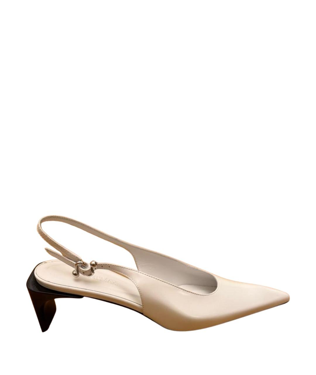 SPORTMAX Белые туфли из лакированной кожи, фото 1