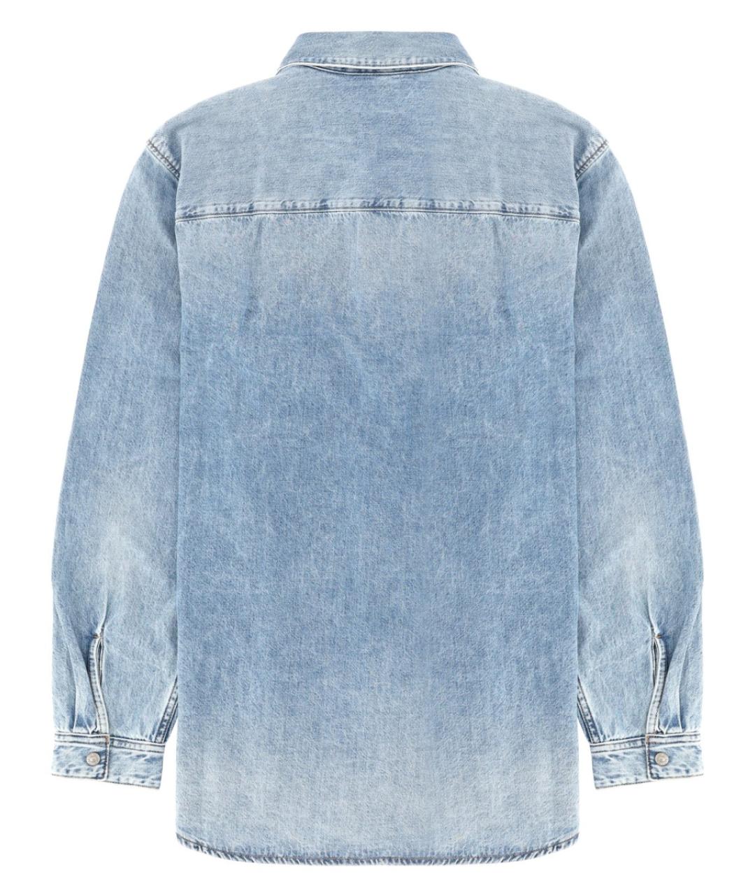 DIESEL Синяя хлопковая кэжуал рубашка, фото 3