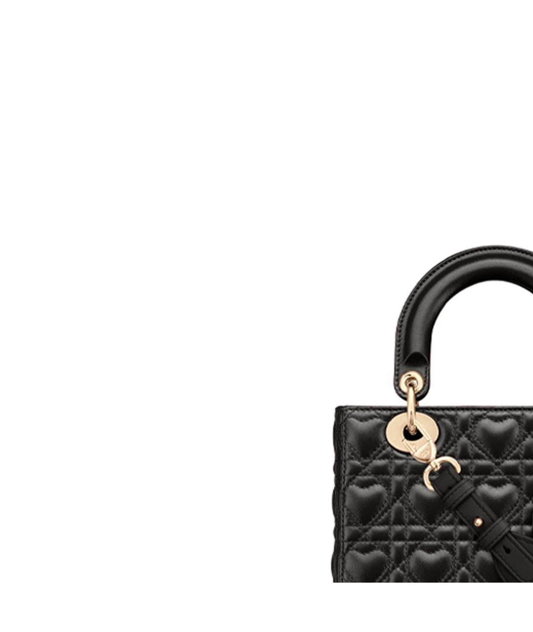 CHRISTIAN DIOR Черная кожаная сумка через плечо, фото 3