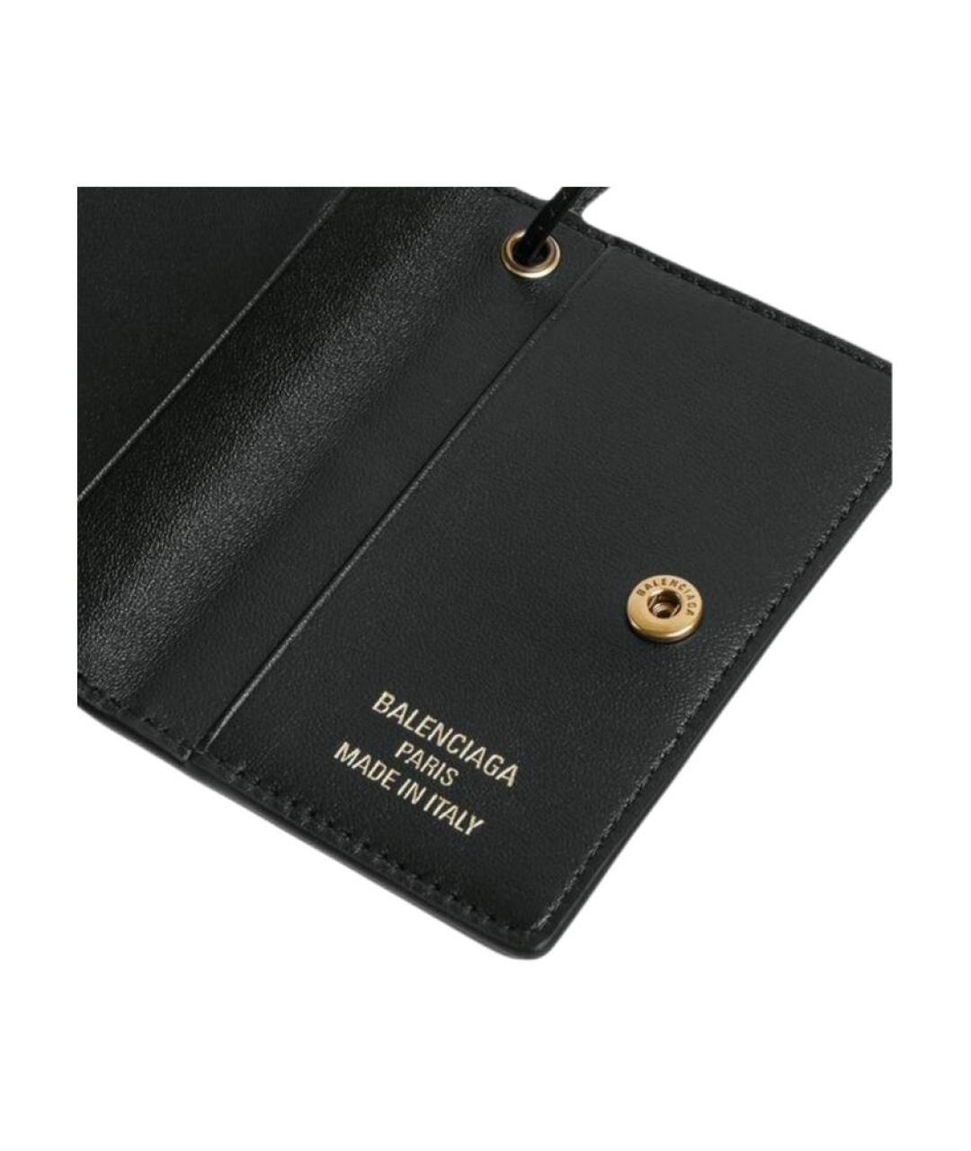 BALENCIAGA Черный кожаный кардхолдер, фото 5