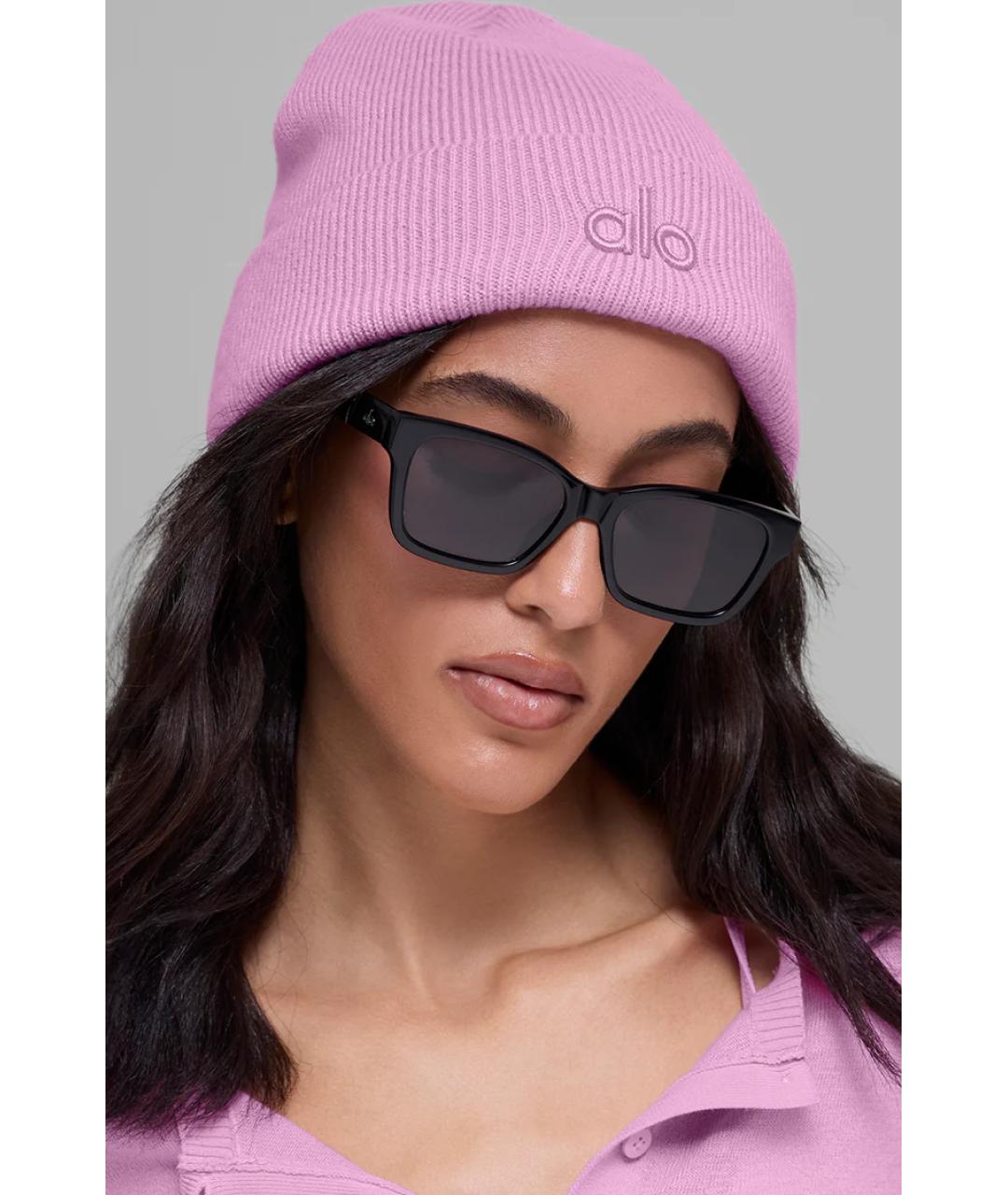 ALO YOGA Розовая шапка, фото 2