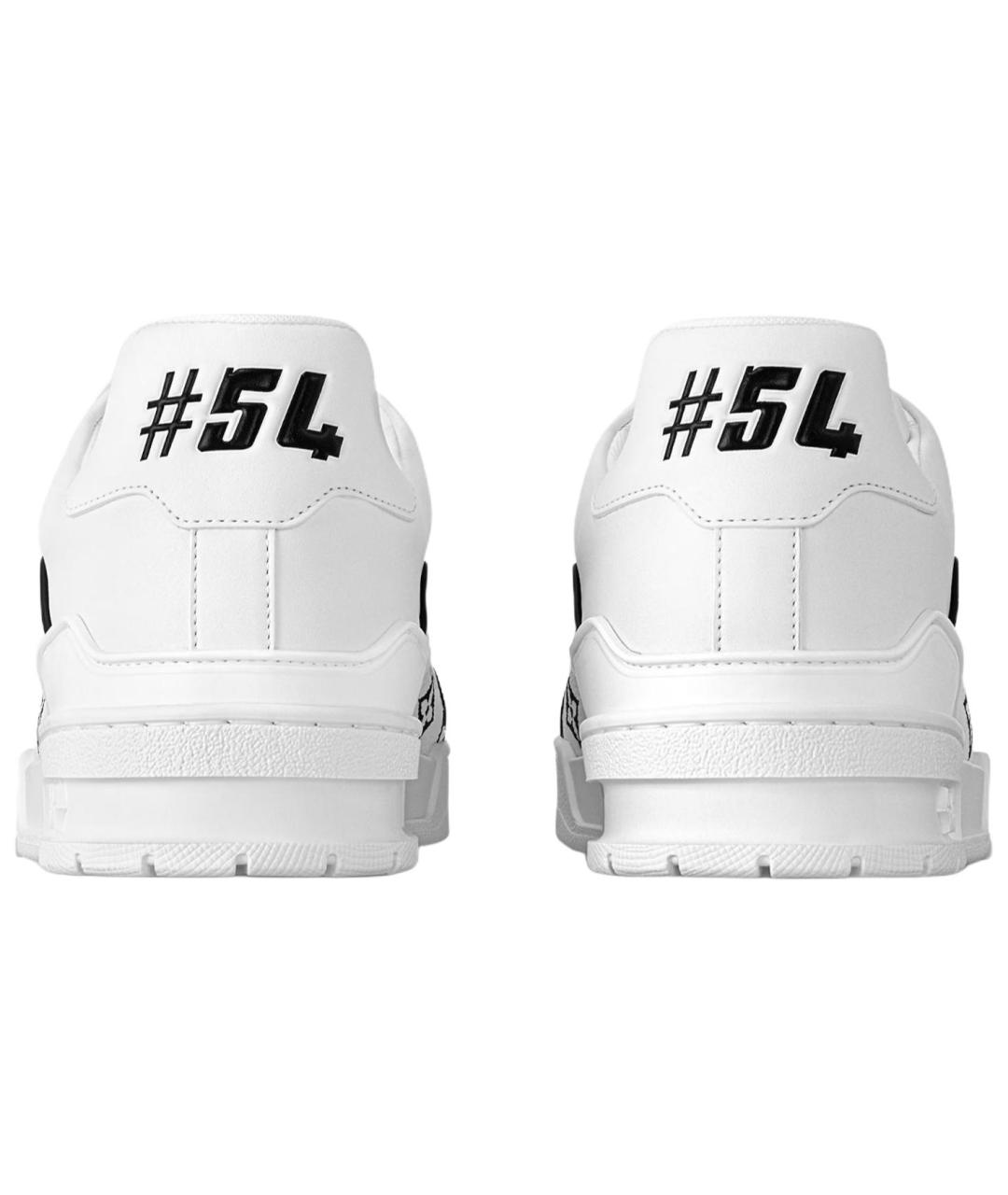 LOUIS VUITTON Белые кожаные низкие кроссовки / кеды, фото 4