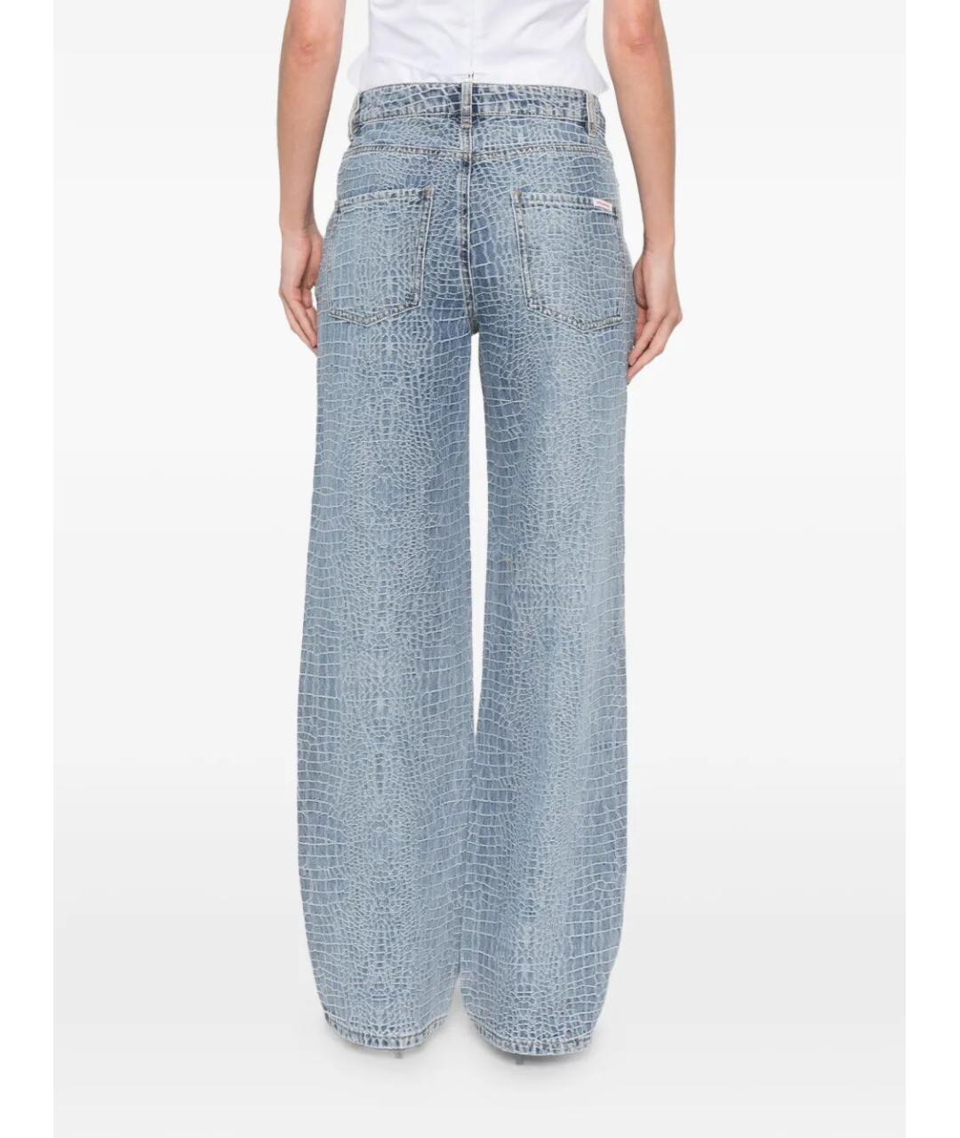 SELF-PORTRAIT Синие хлопковые прямые джинсы, фото 5