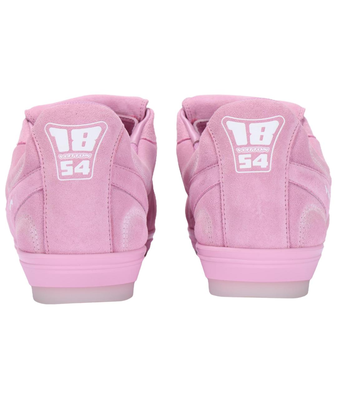 LOUIS VUITTON Розовые замшевые кроссовки, фото 4