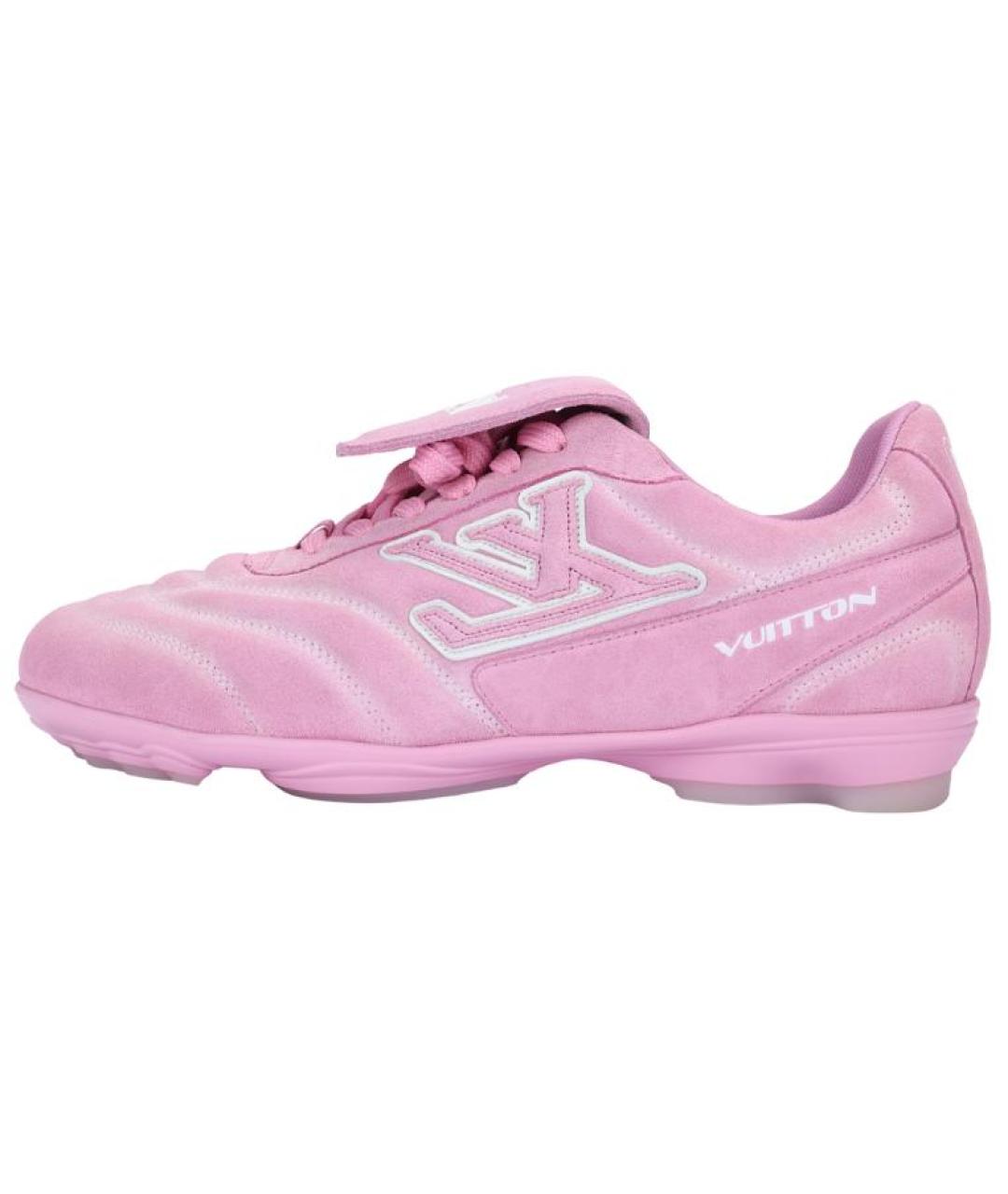 LOUIS VUITTON Розовые замшевые кроссовки, фото 2