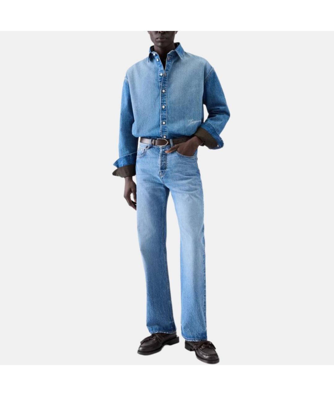 JACQUEMUS Синяя классическая рубашка, фото 4