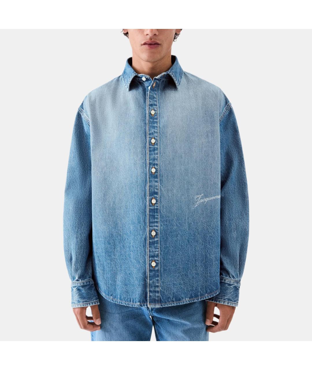 JACQUEMUS Синяя классическая рубашка, фото 2