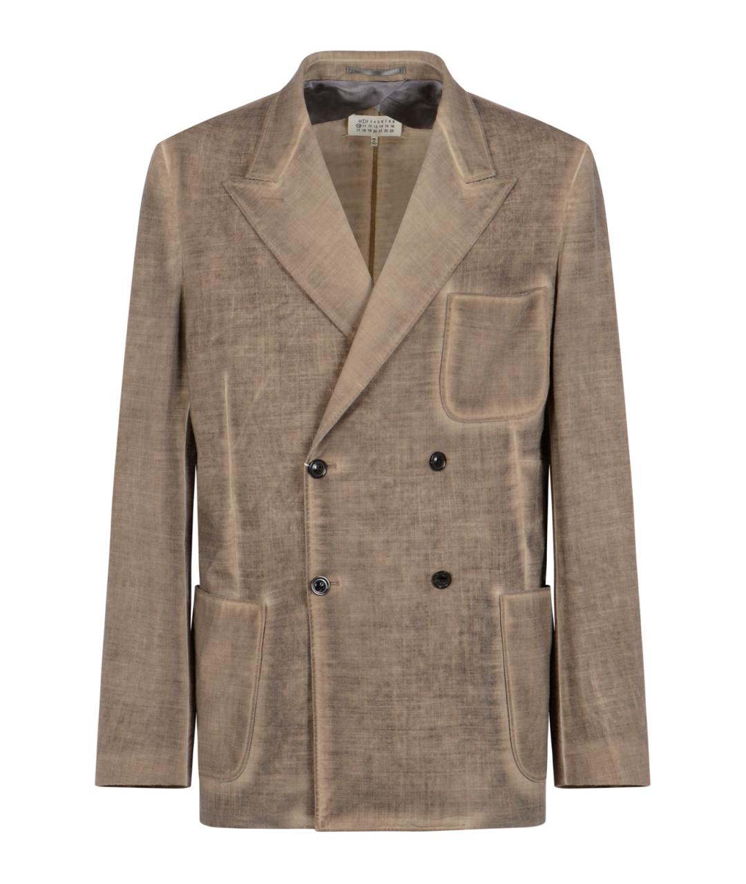 MAISON MARGIELA Коричневый вискозный пиджак, фото 1