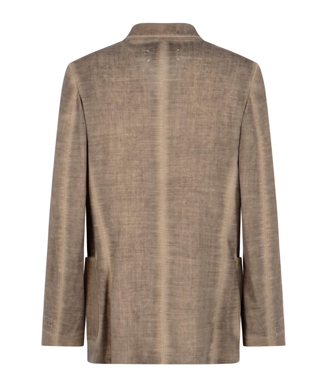 MAISON MARGIELA Коричневый вискозный пиджак, фото 2
