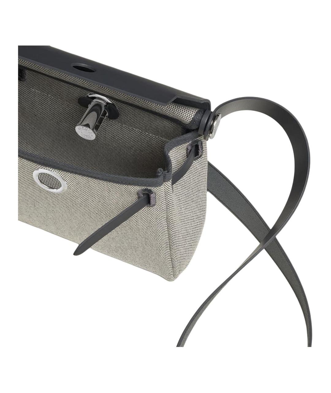 HERMES Черная сумка с короткими ручками, фото 4