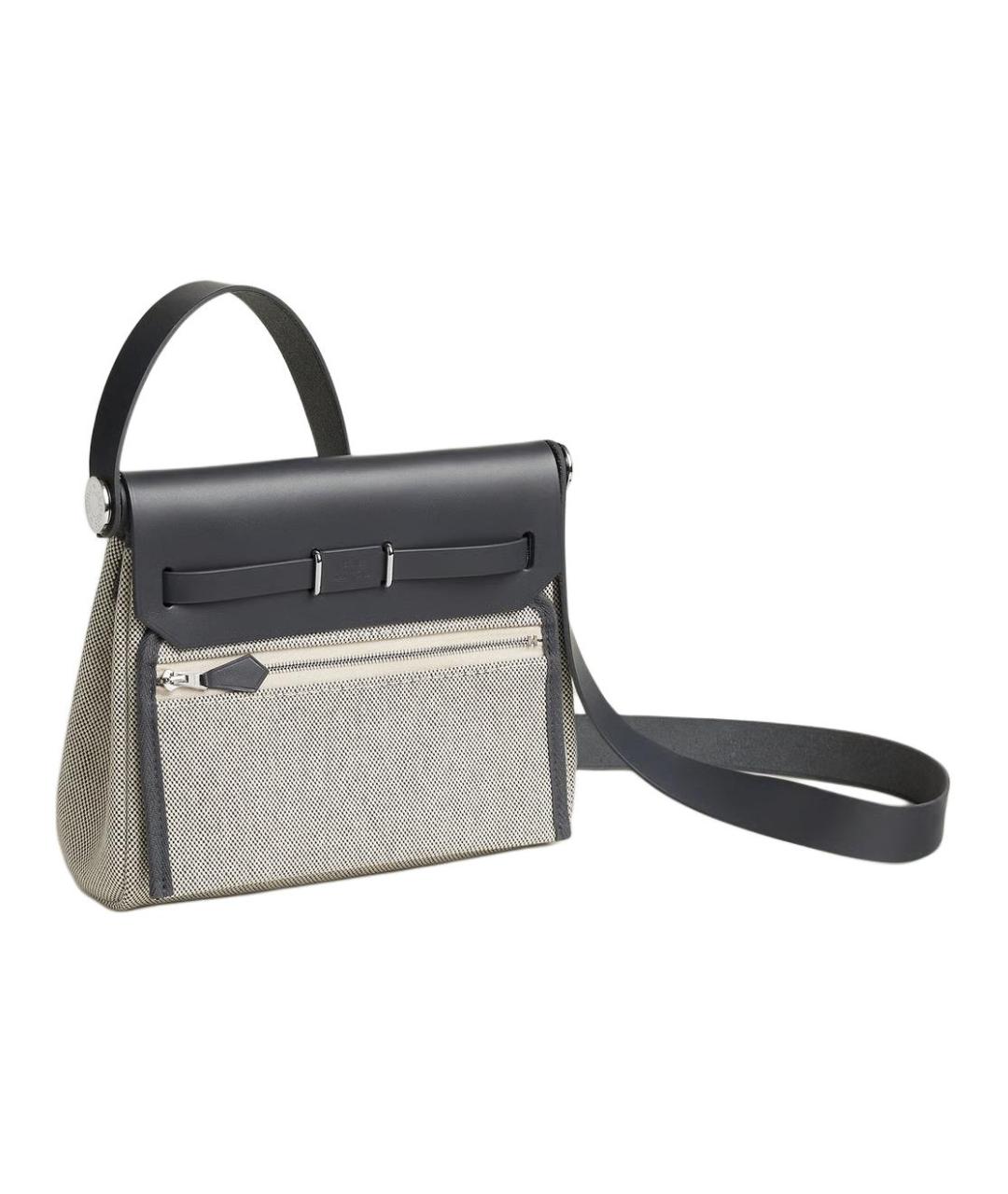 HERMES Черная сумка с короткими ручками, фото 3