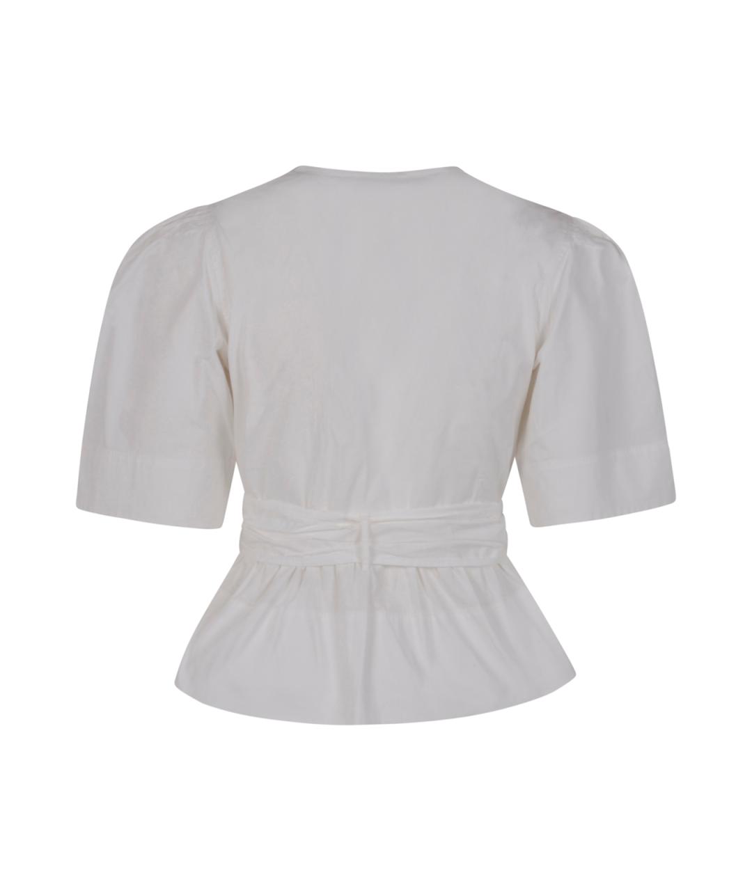 GANNI Белая хлопковая рубашка, фото 2