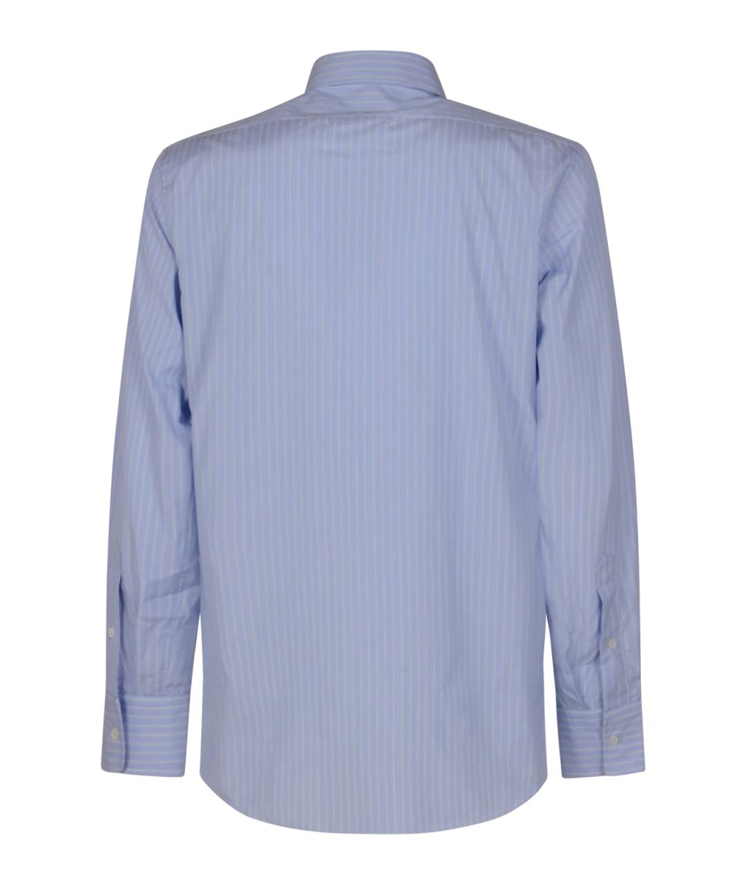 MAISON MARGIELA Синяя хлопковая кэжуал рубашка, фото 2