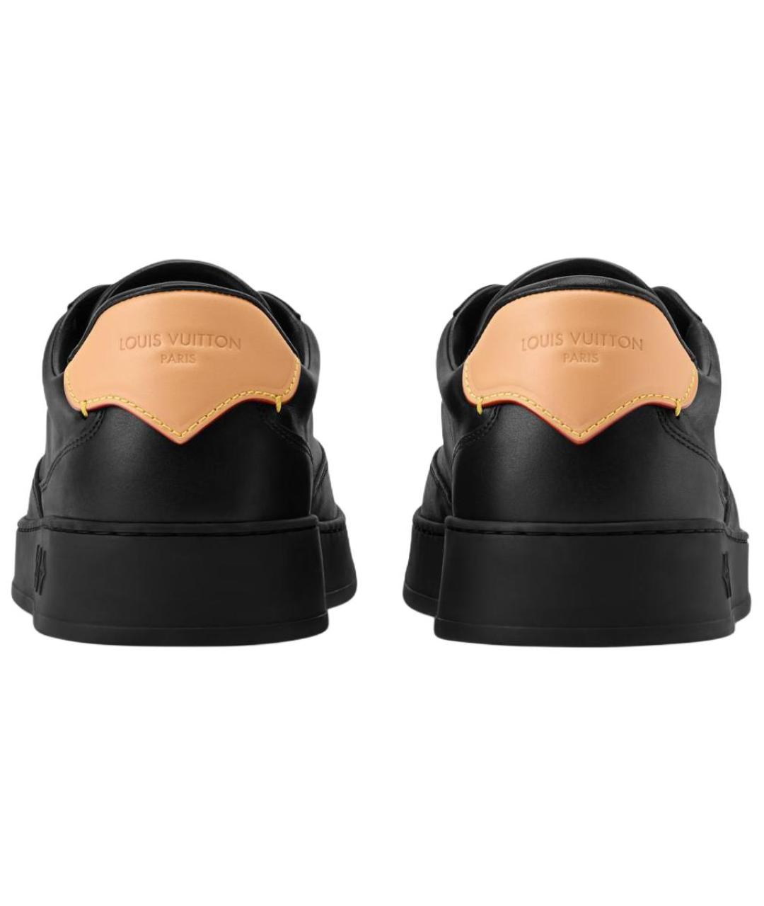 LOUIS VUITTON Черные кожаные низкие кроссовки / кеды, фото 5