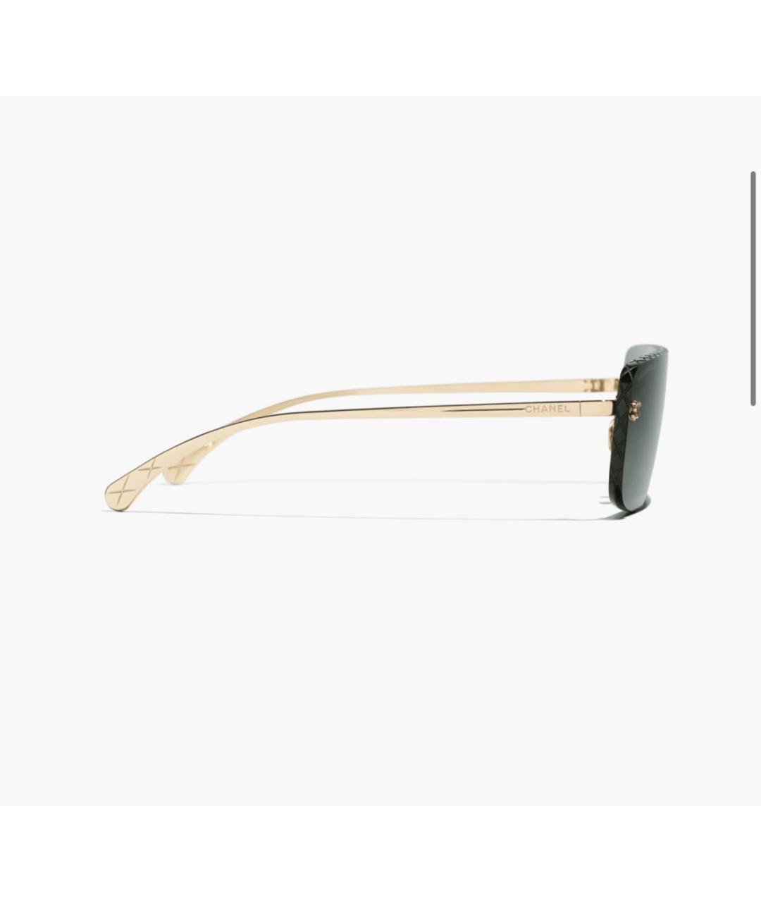 CHANEL Зеленые металлические солнцезащитные очки, фото 2