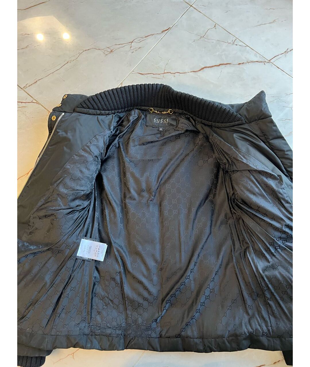 GUCCI Черная полиэстеровая куртка, фото 8