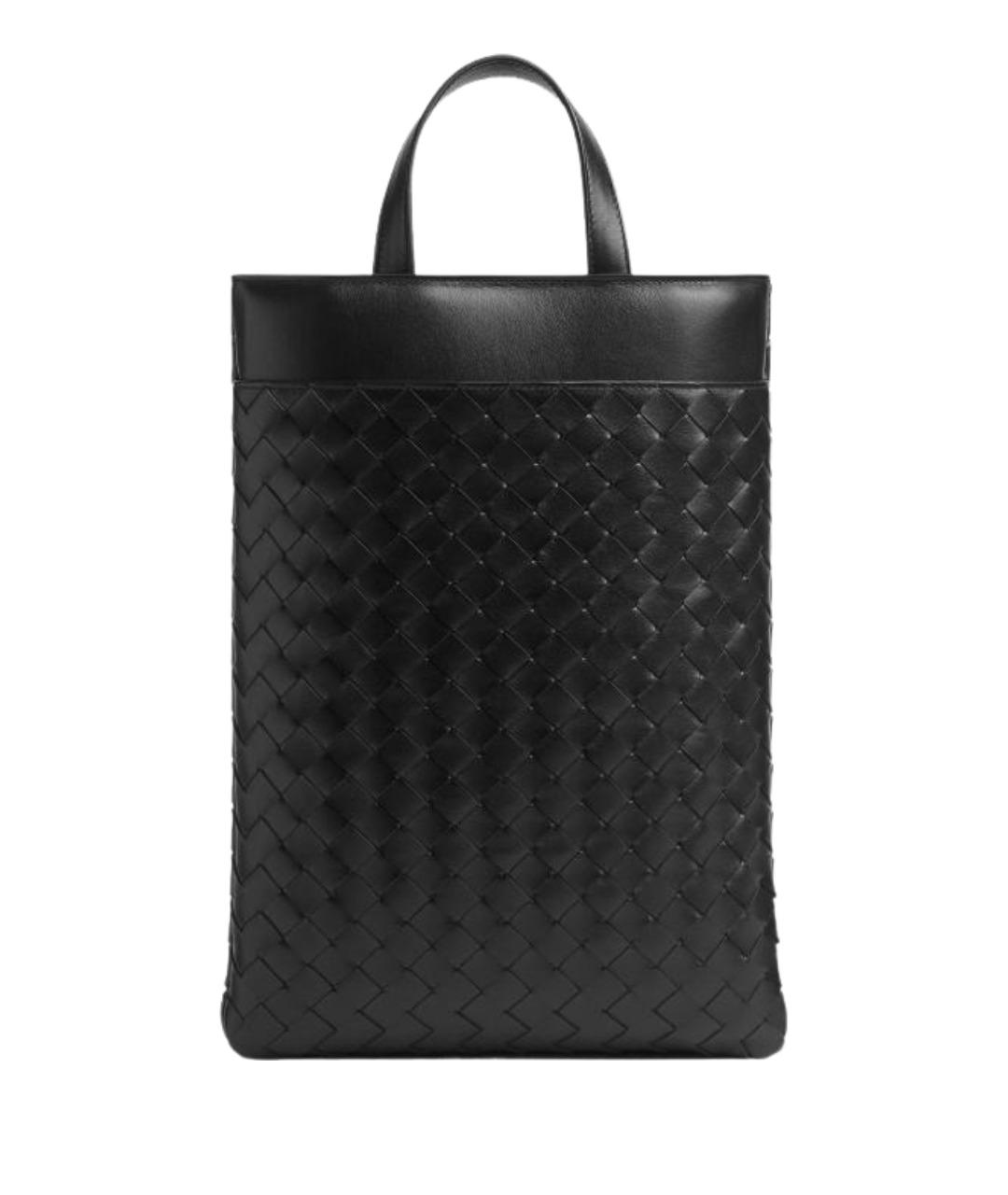 BOTTEGA VENETA Черная кожаная сумка на плечо, фото 1
