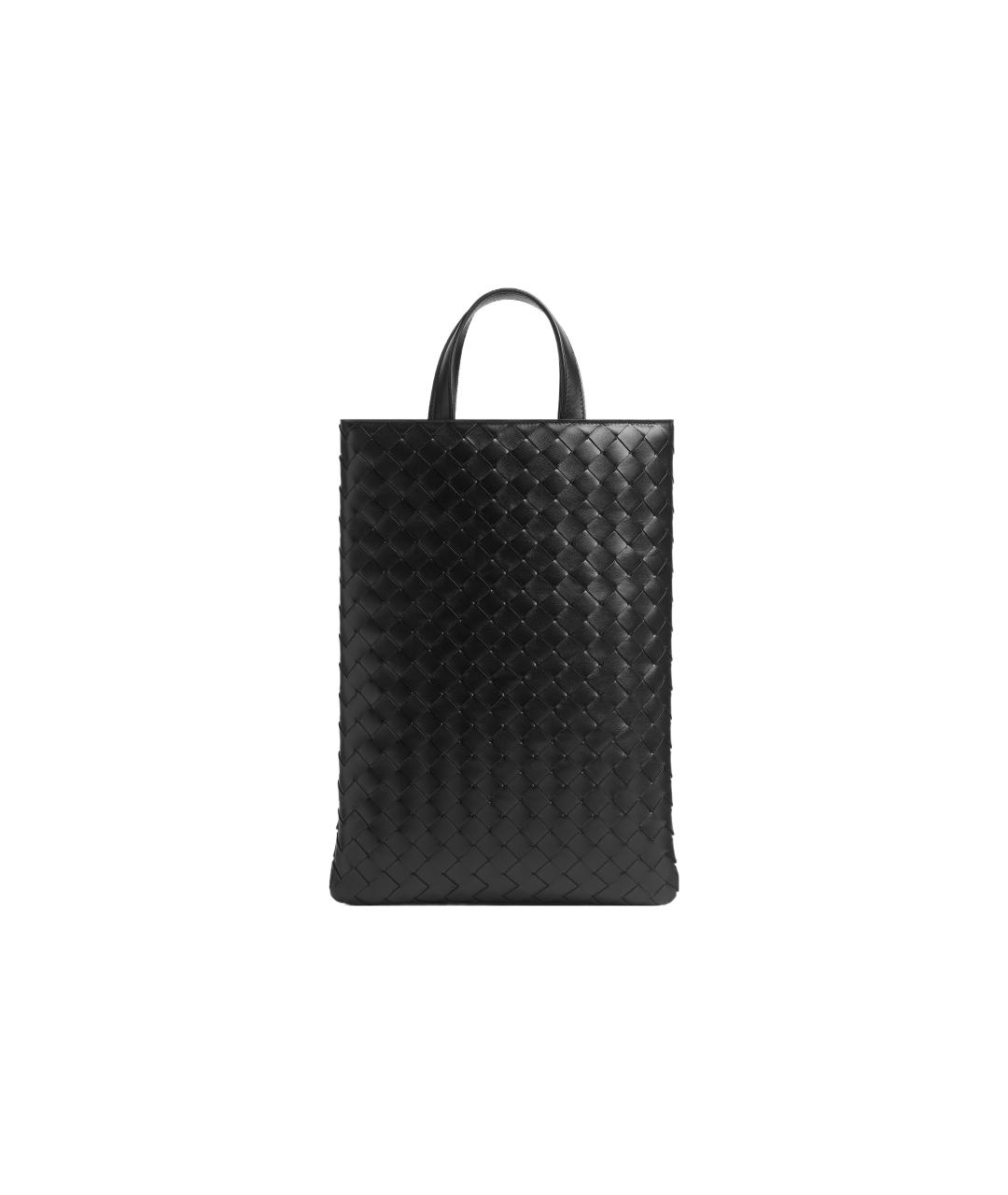 BOTTEGA VENETA Черная кожаная сумка на плечо, фото 3