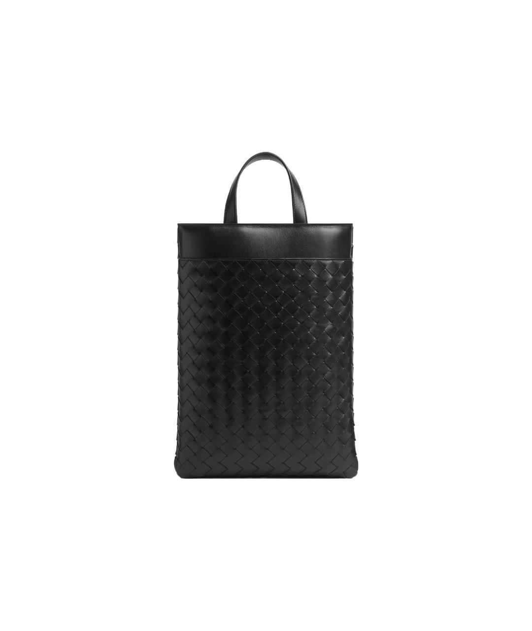 BOTTEGA VENETA Черная кожаная сумка на плечо, фото 6