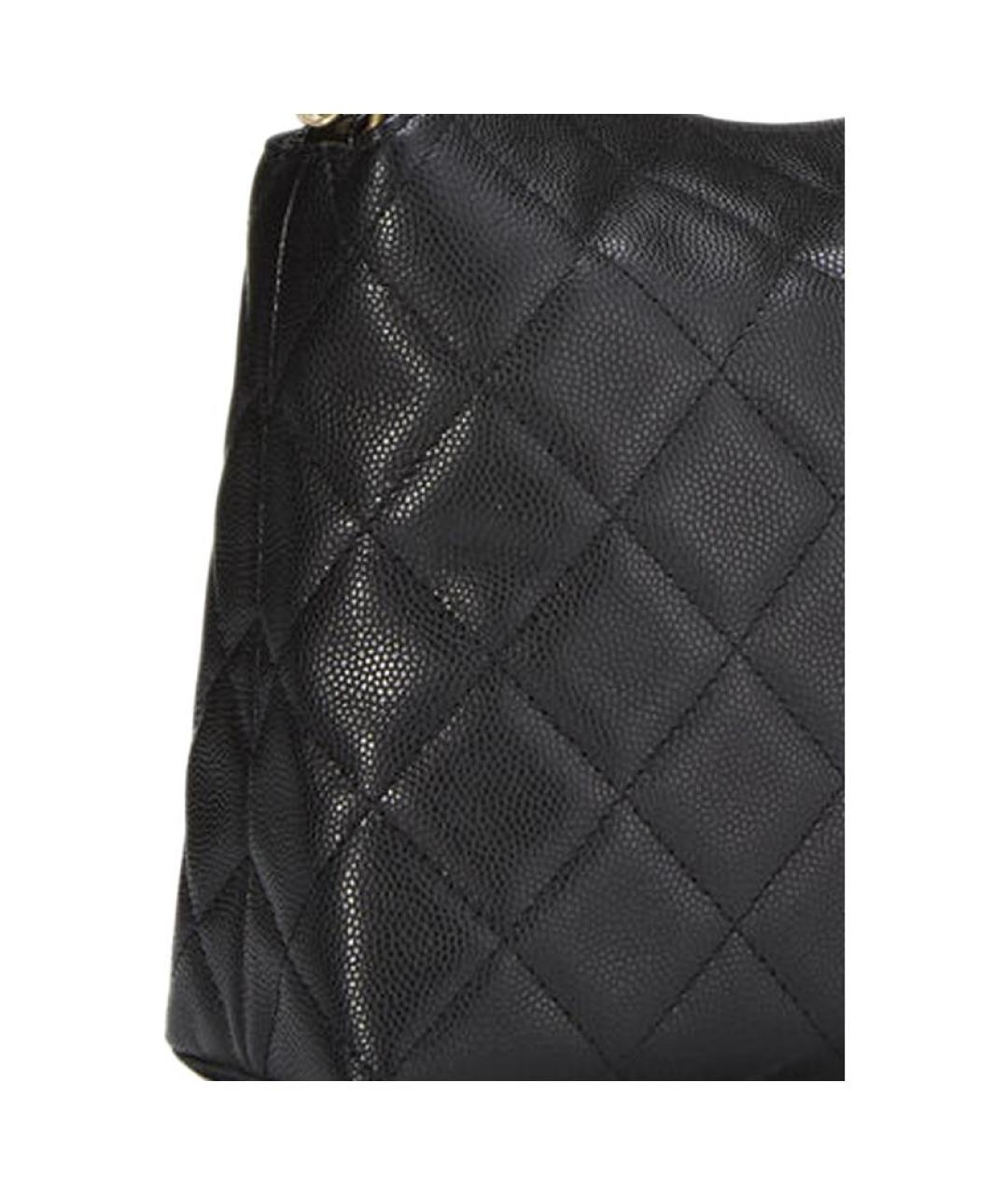 CHANEL Черная кожаная сумка через плечо, фото 3