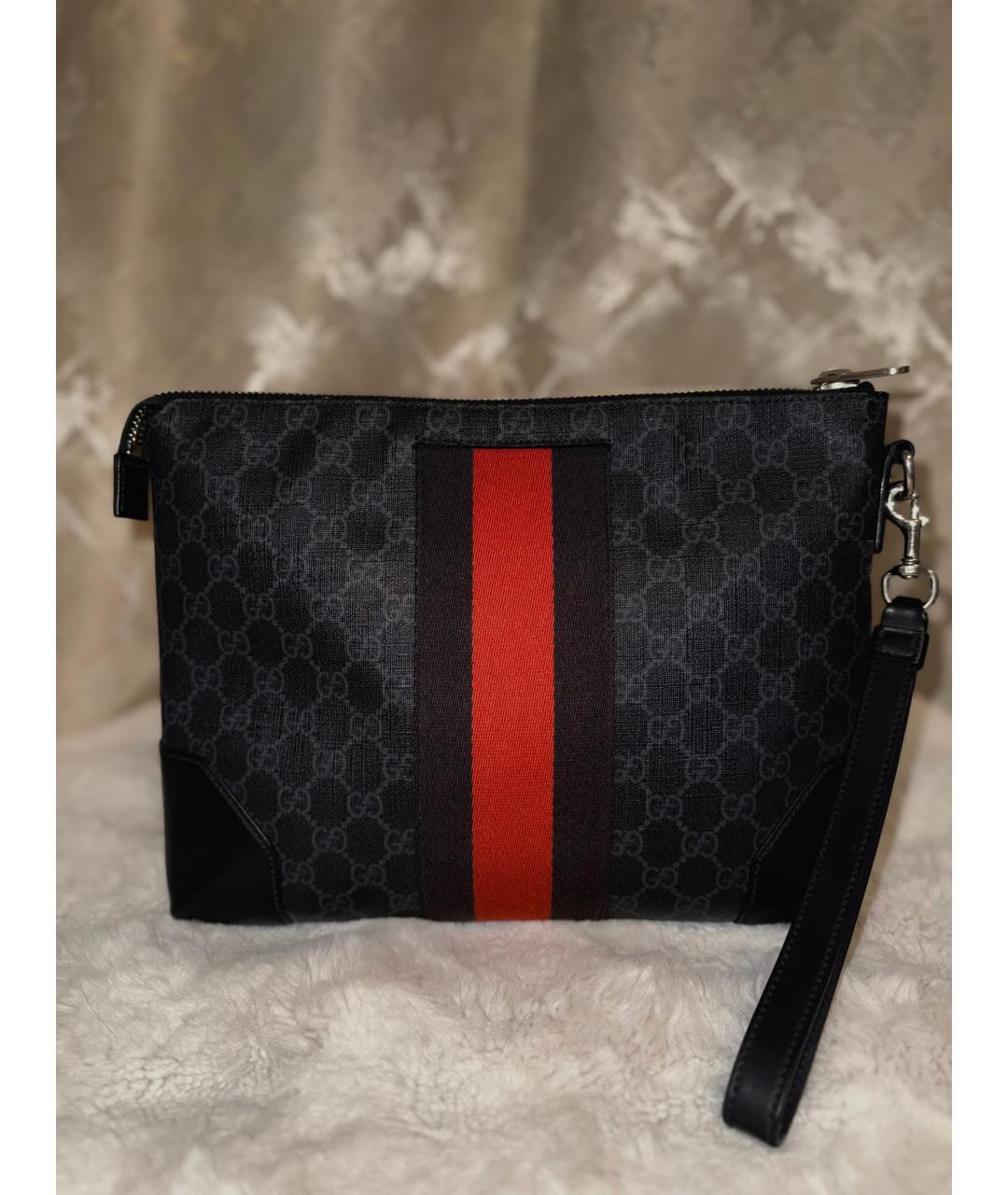 GUCCI Антрацитовая папка для документов, фото 3