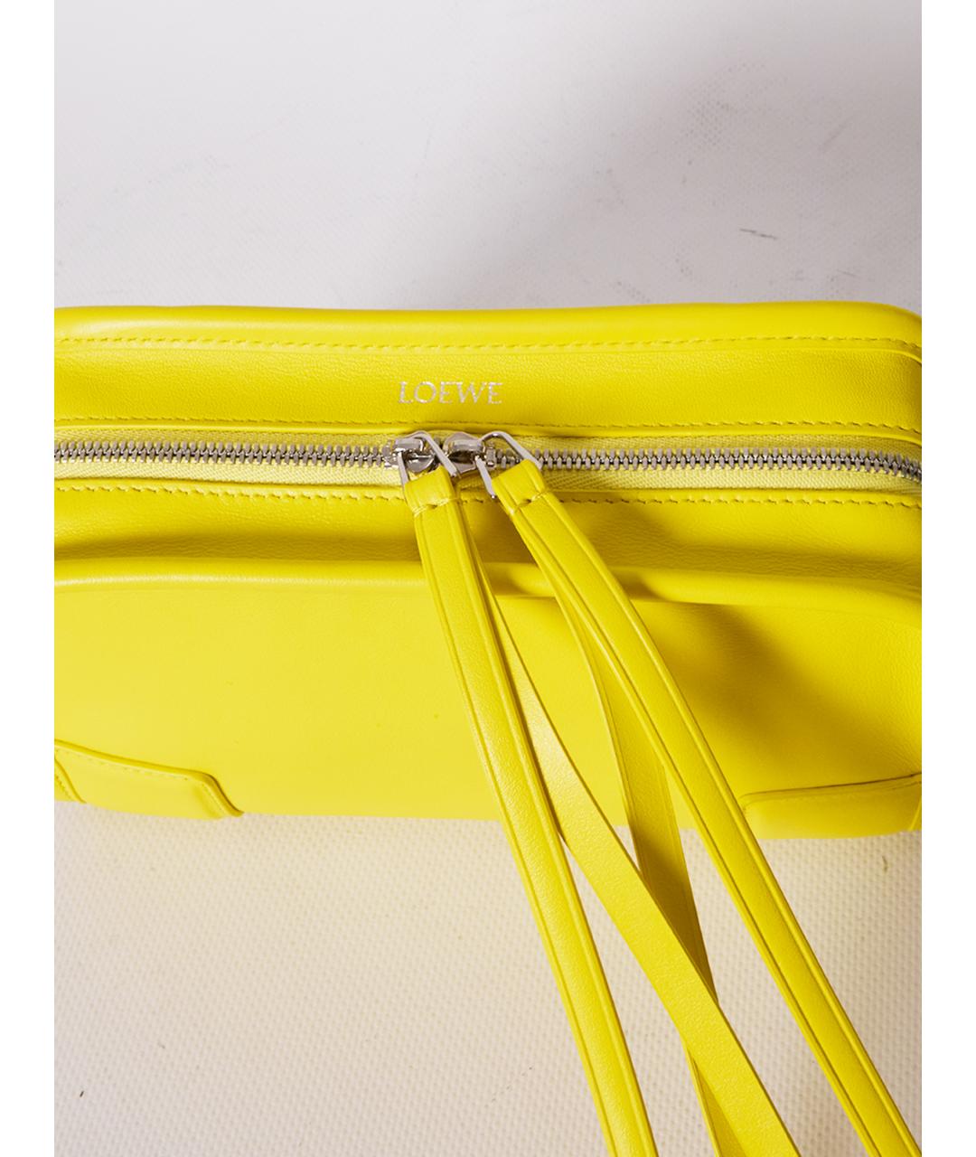 LOEWE Желтая кожаная сумка через плечо, фото 4