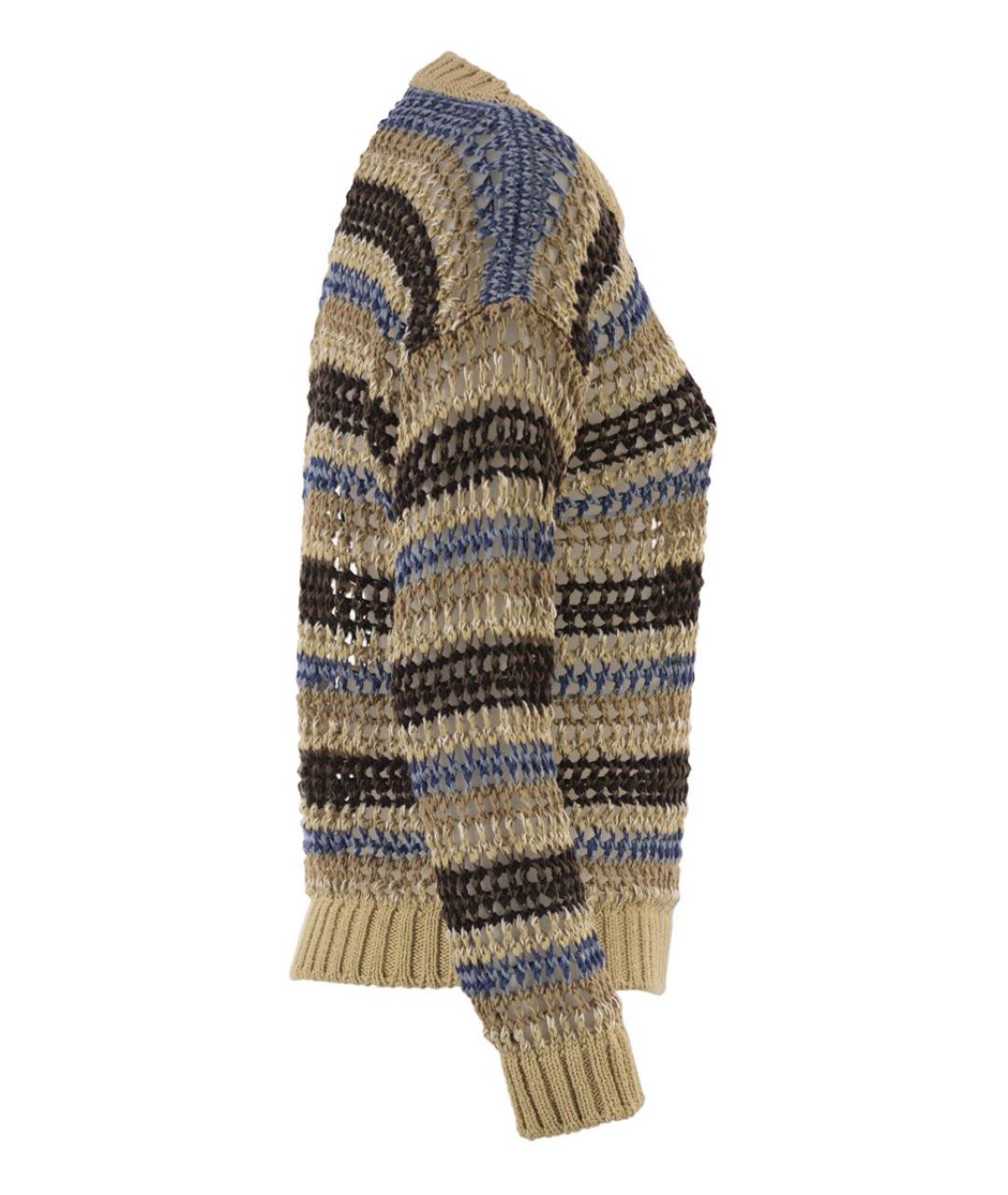 WEEKEND MAX MARA Бежевый хлопковый джемпер / свитер, фото 3