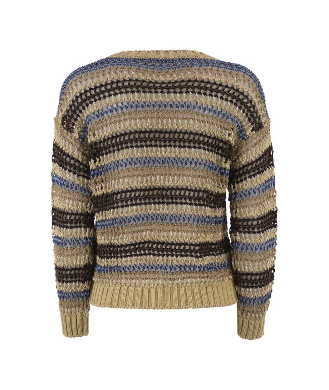 WEEKEND MAX MARA Бежевый хлопковый джемпер / свитер, фото 2