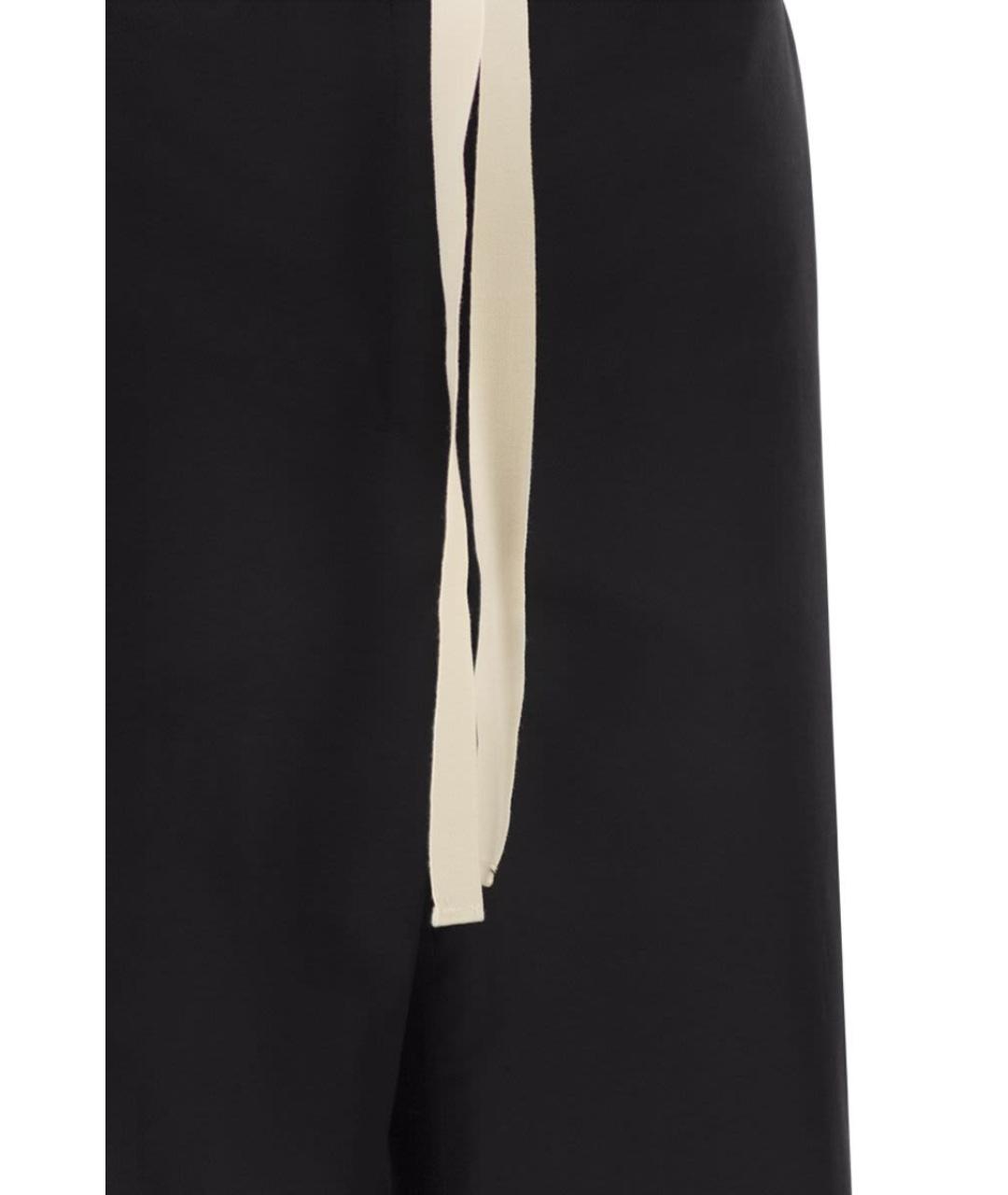 'S MAX MARA Черные хлопковые прямые брюки, фото 4