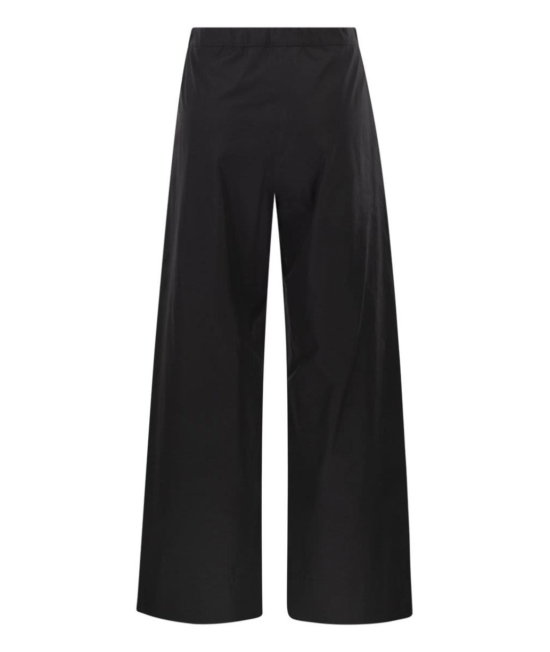 'S MAX MARA Черные хлопковые прямые брюки, фото 2