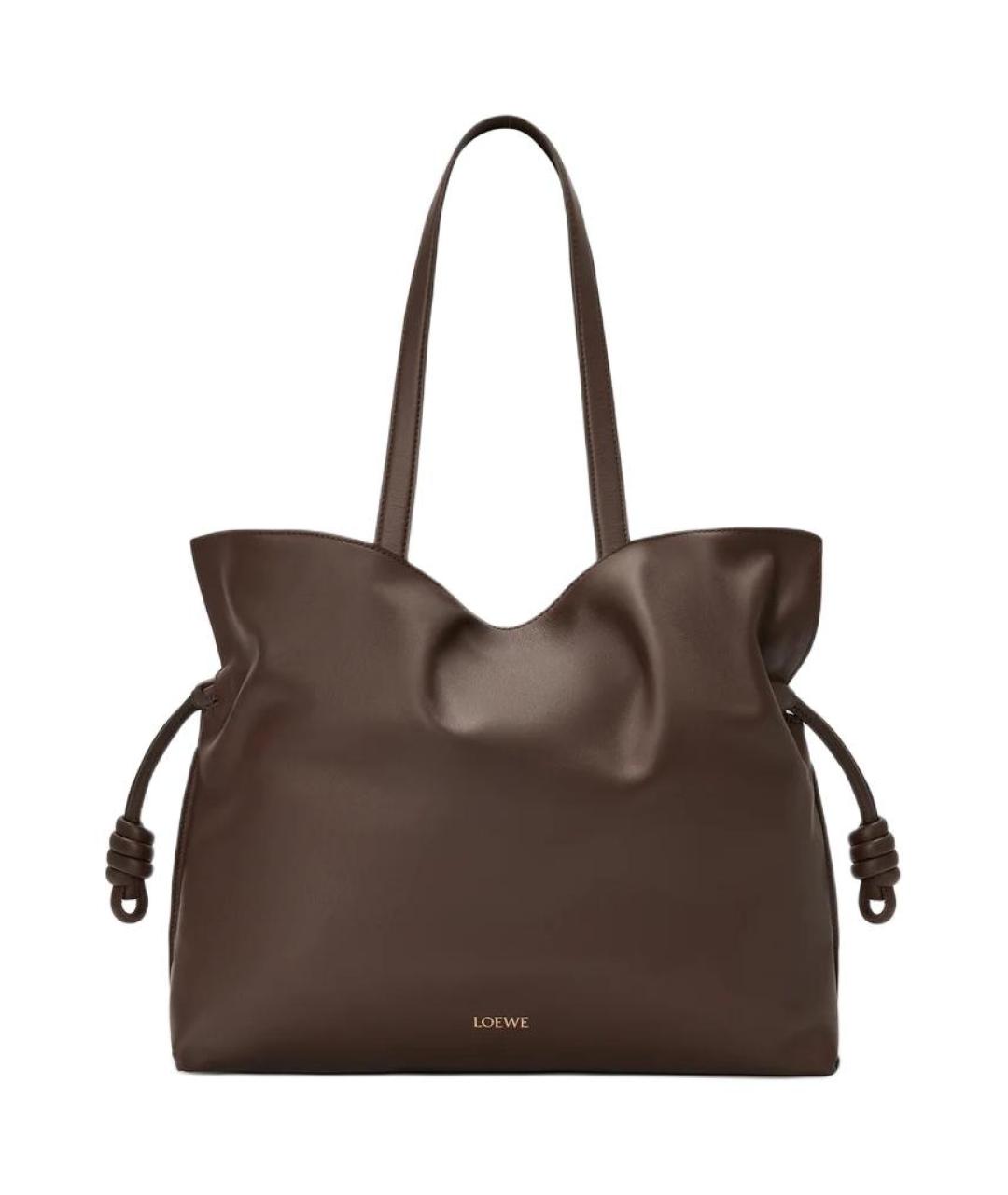 LOEWE Коричневая кожаная сумка через плечо, фото 4