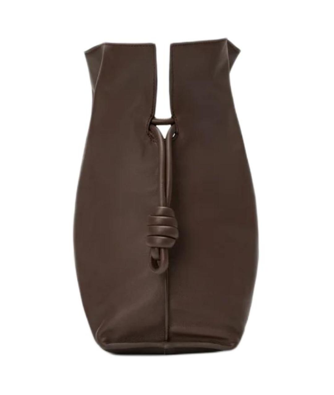 LOEWE Коричневая кожаная сумка через плечо, фото 3