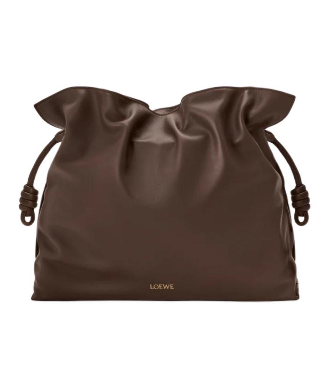 LOEWE Коричневая кожаная сумка через плечо, фото 1