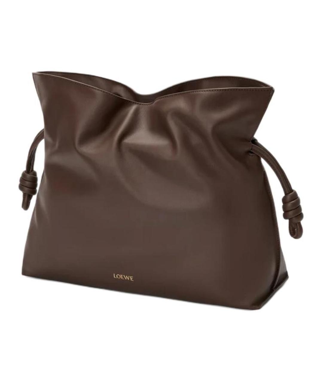 LOEWE Коричневая кожаная сумка через плечо, фото 2