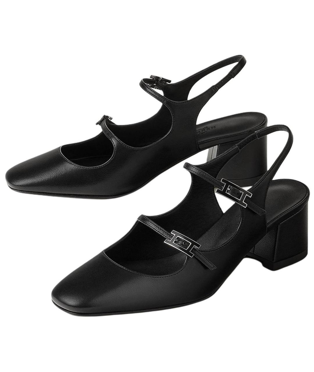 HERMES Черные туфли, фото 3